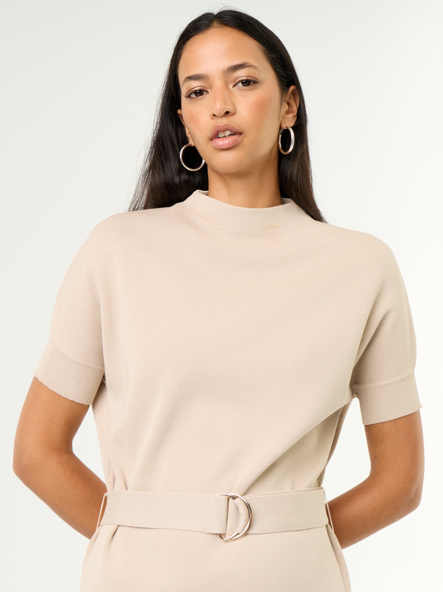 Robe en maille lourde - Gris