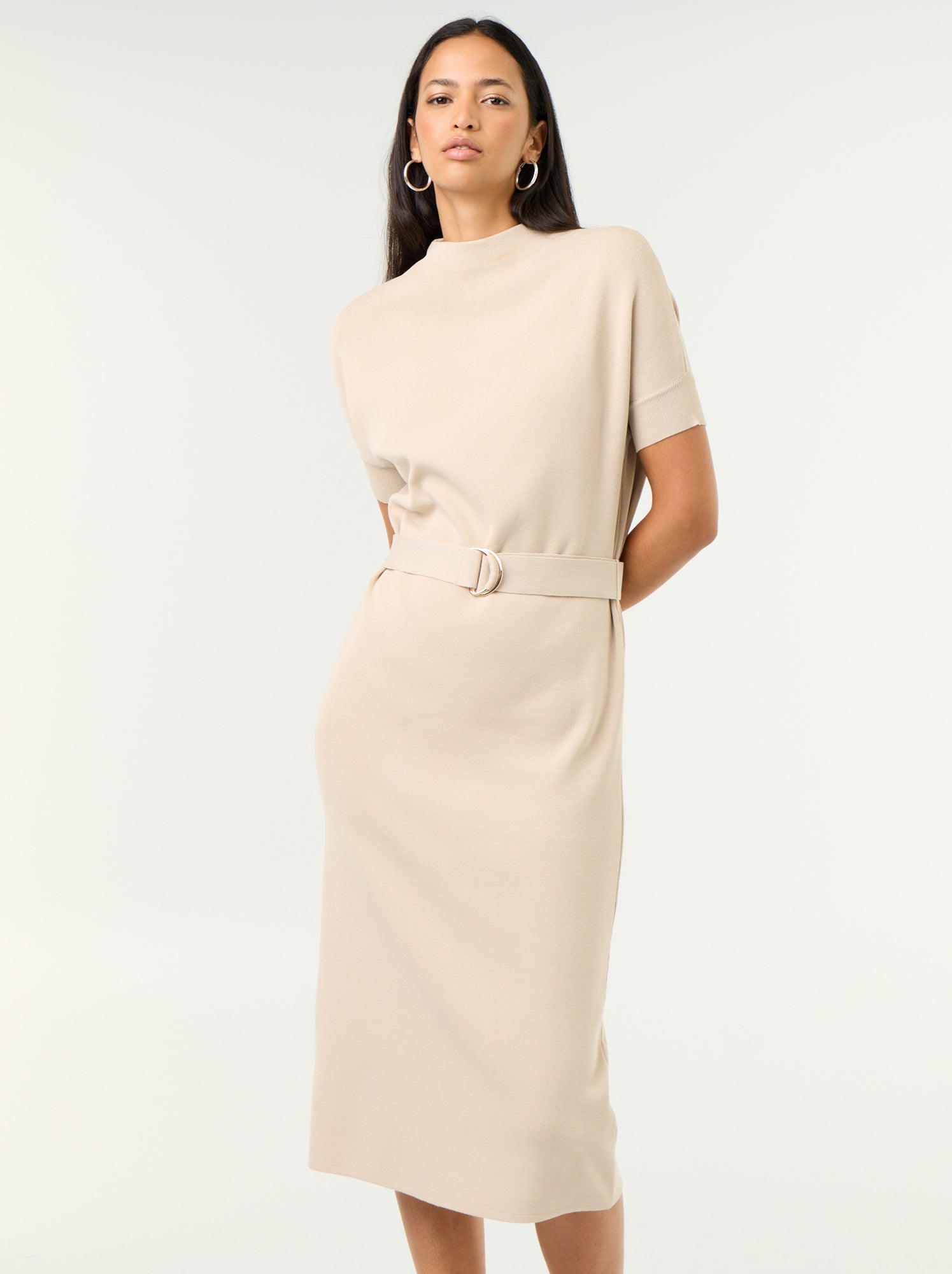 Robe en maille lourde - Gris