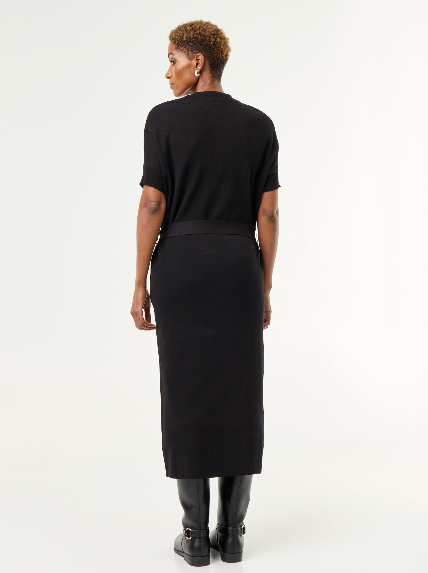 Robe en maille lourde - Noir