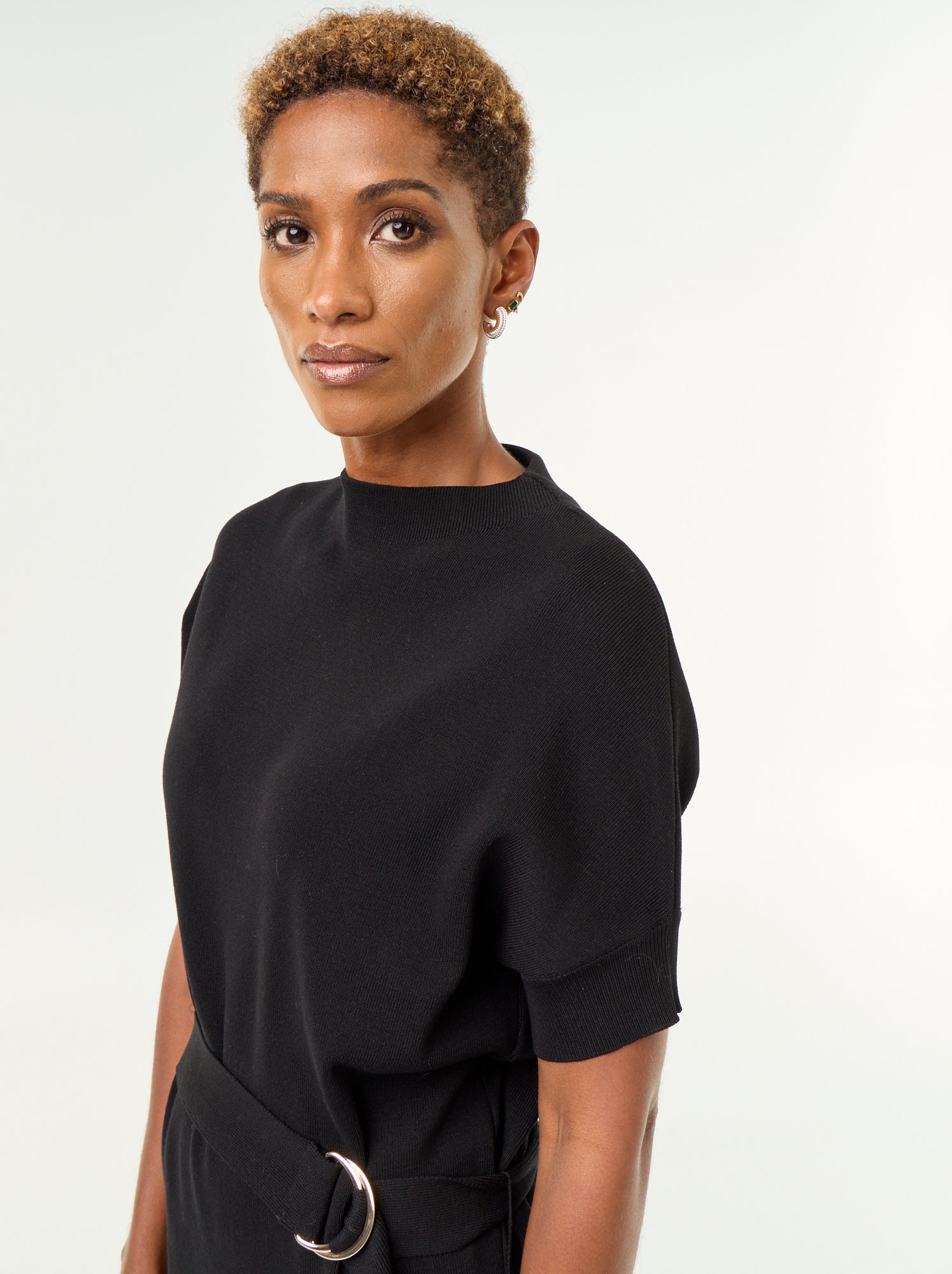 Robe en maille lourde - Noir