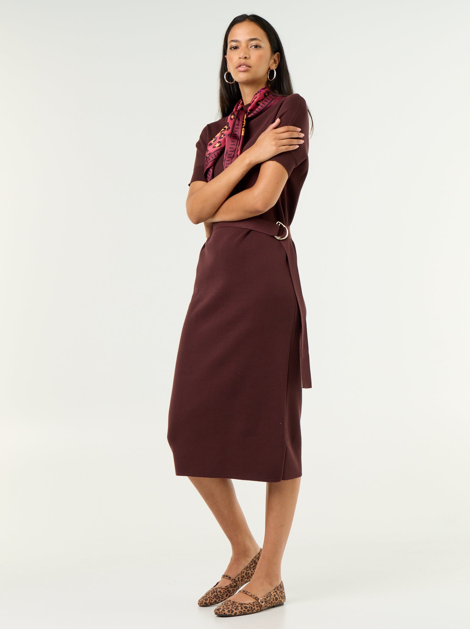 Robe en maille lourde - Violet