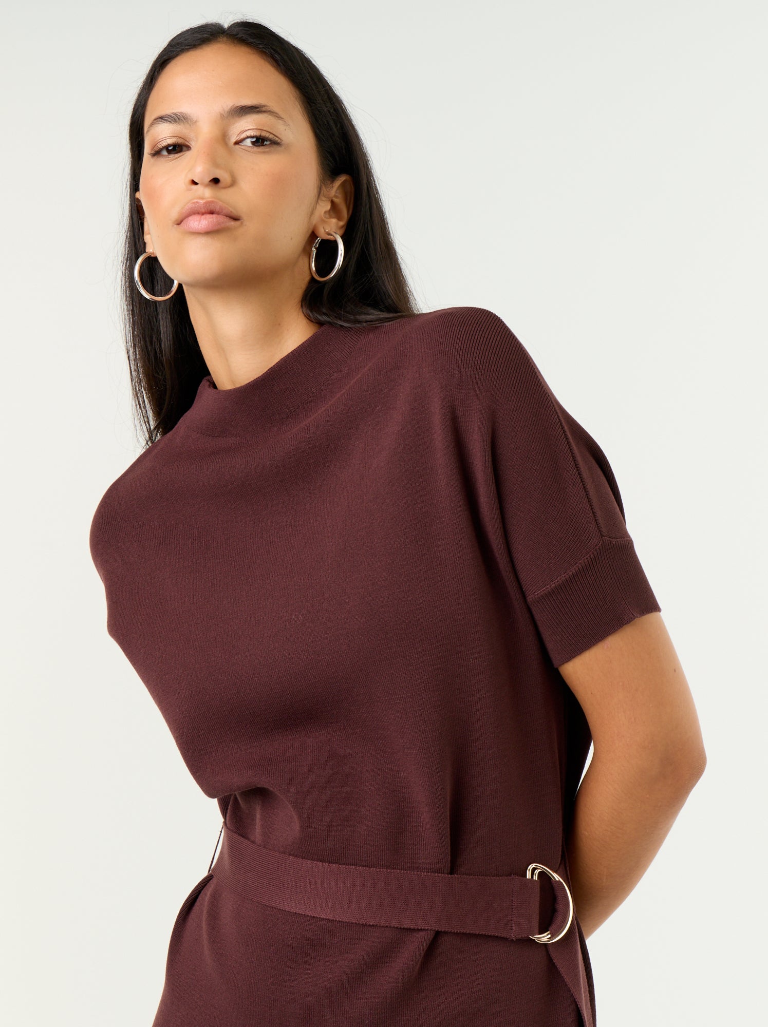 Robe en maille lourde - Violet