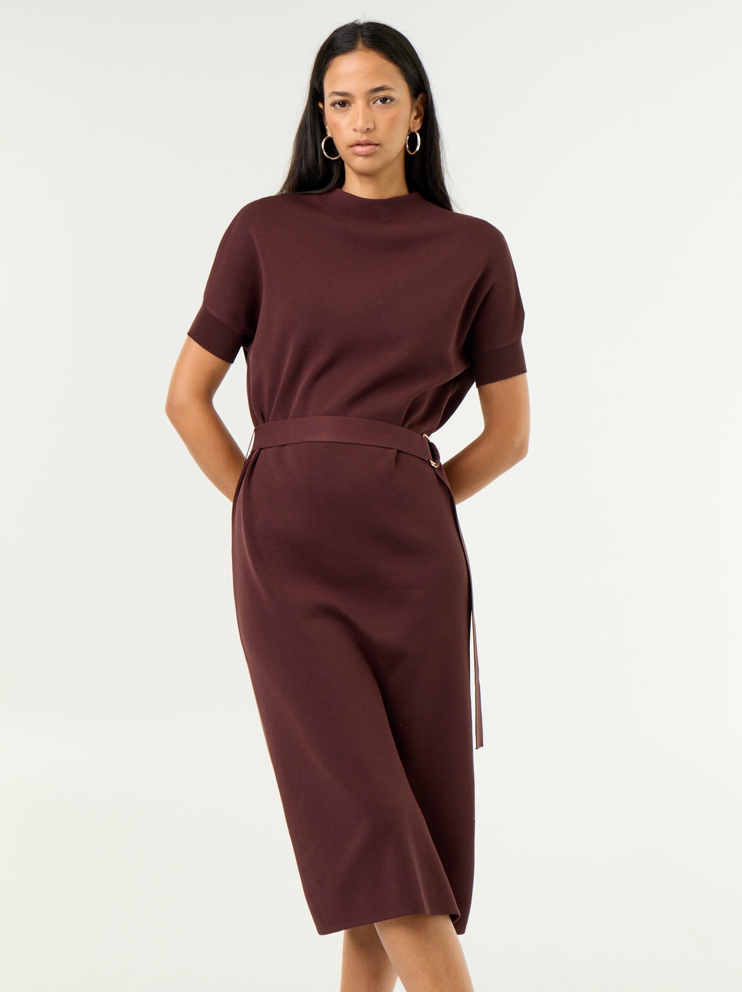 Robe en maille lourde - Violet