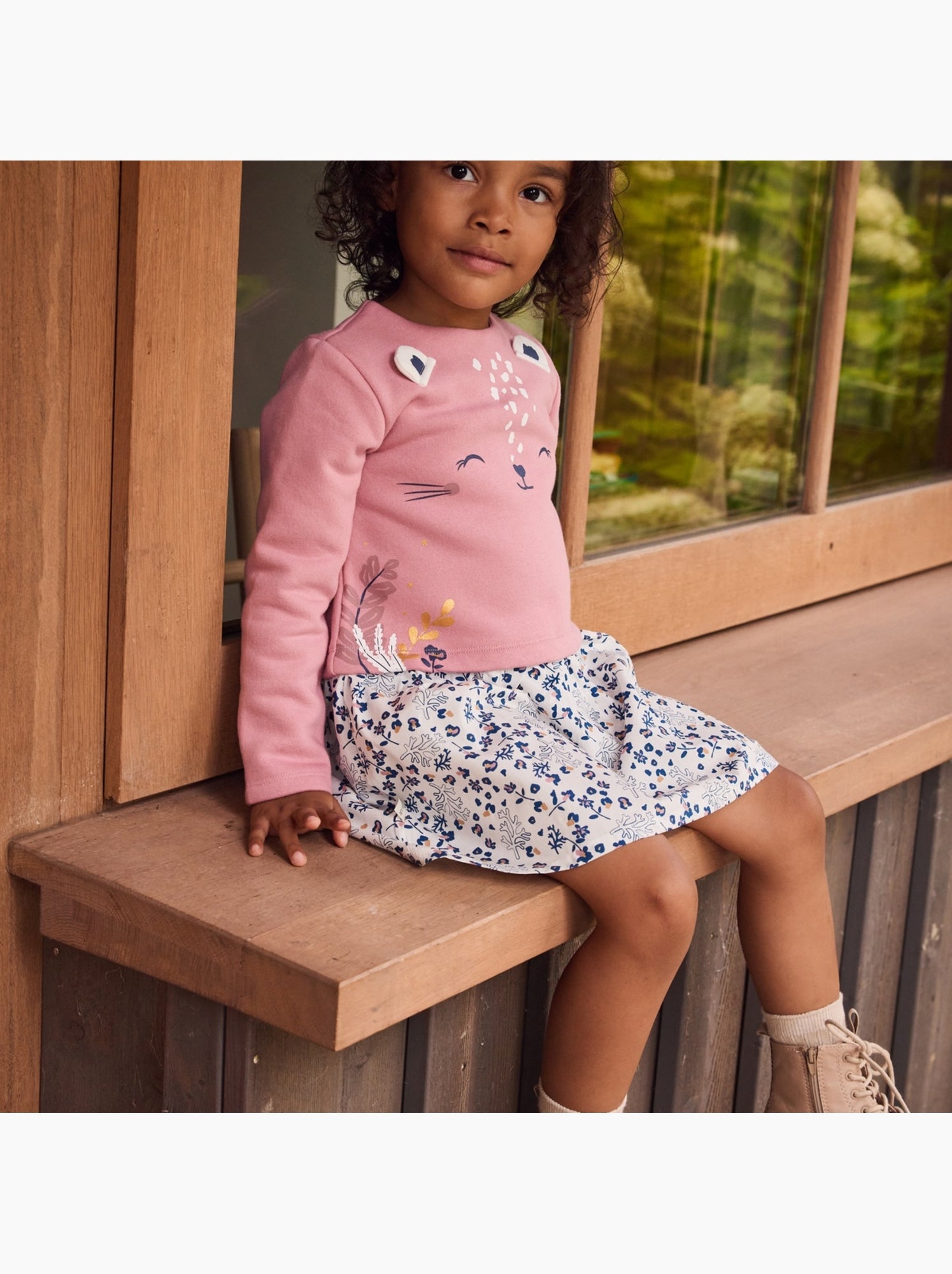 Robe enfant céleste - Rose