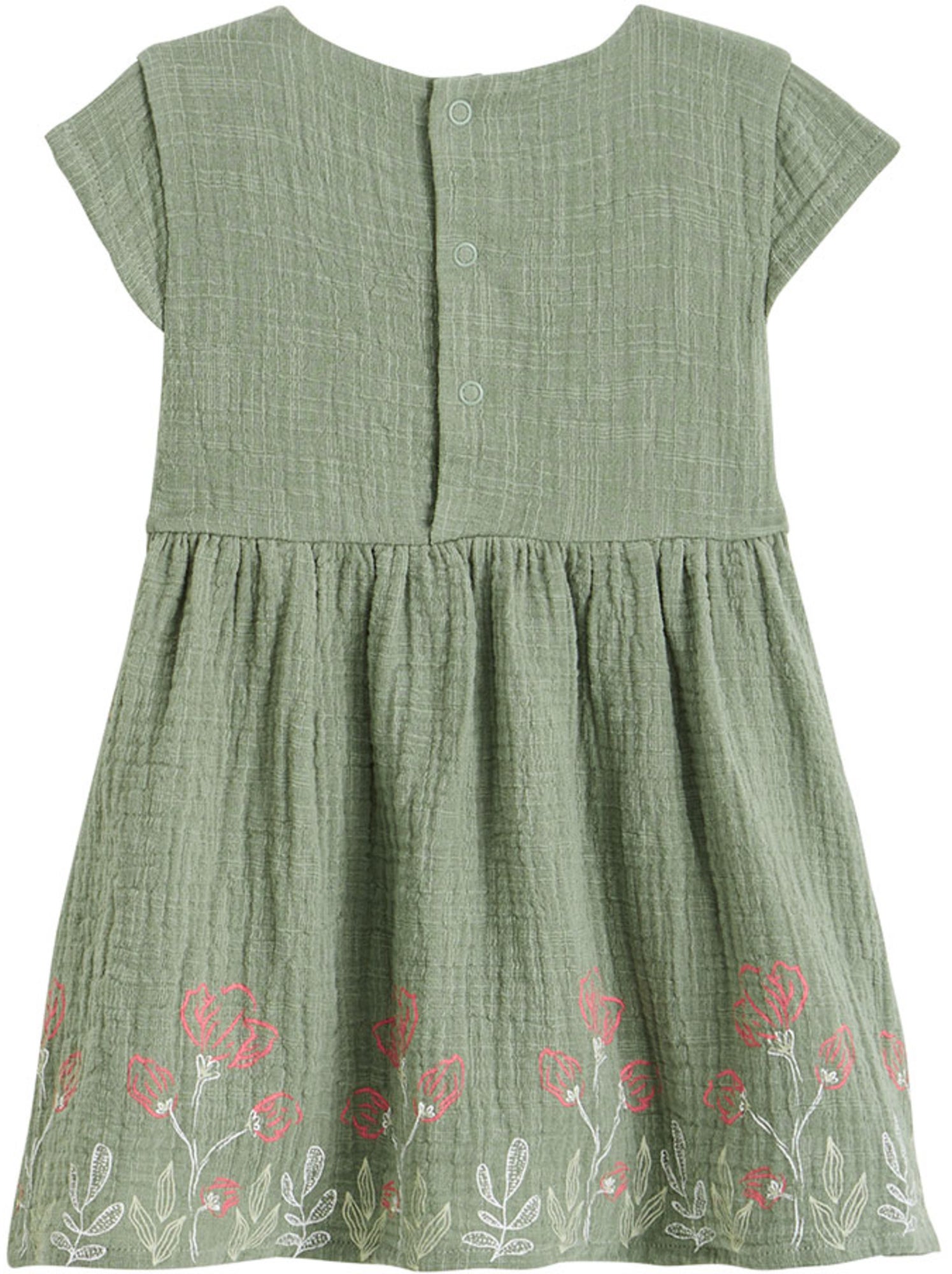 Robe enfant en gaze de coton anaelle - Kaki