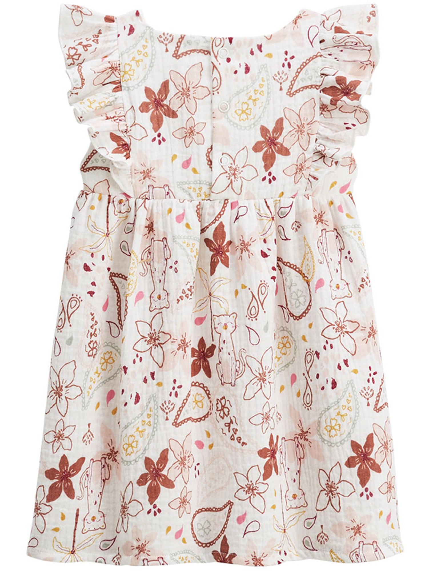 Robe enfant en gaze de coton arizona - Ecru
