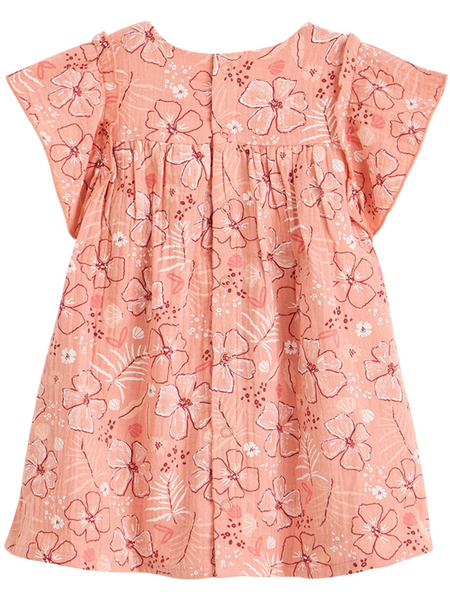Robe enfant en gaze de coton santa giulia - Corail