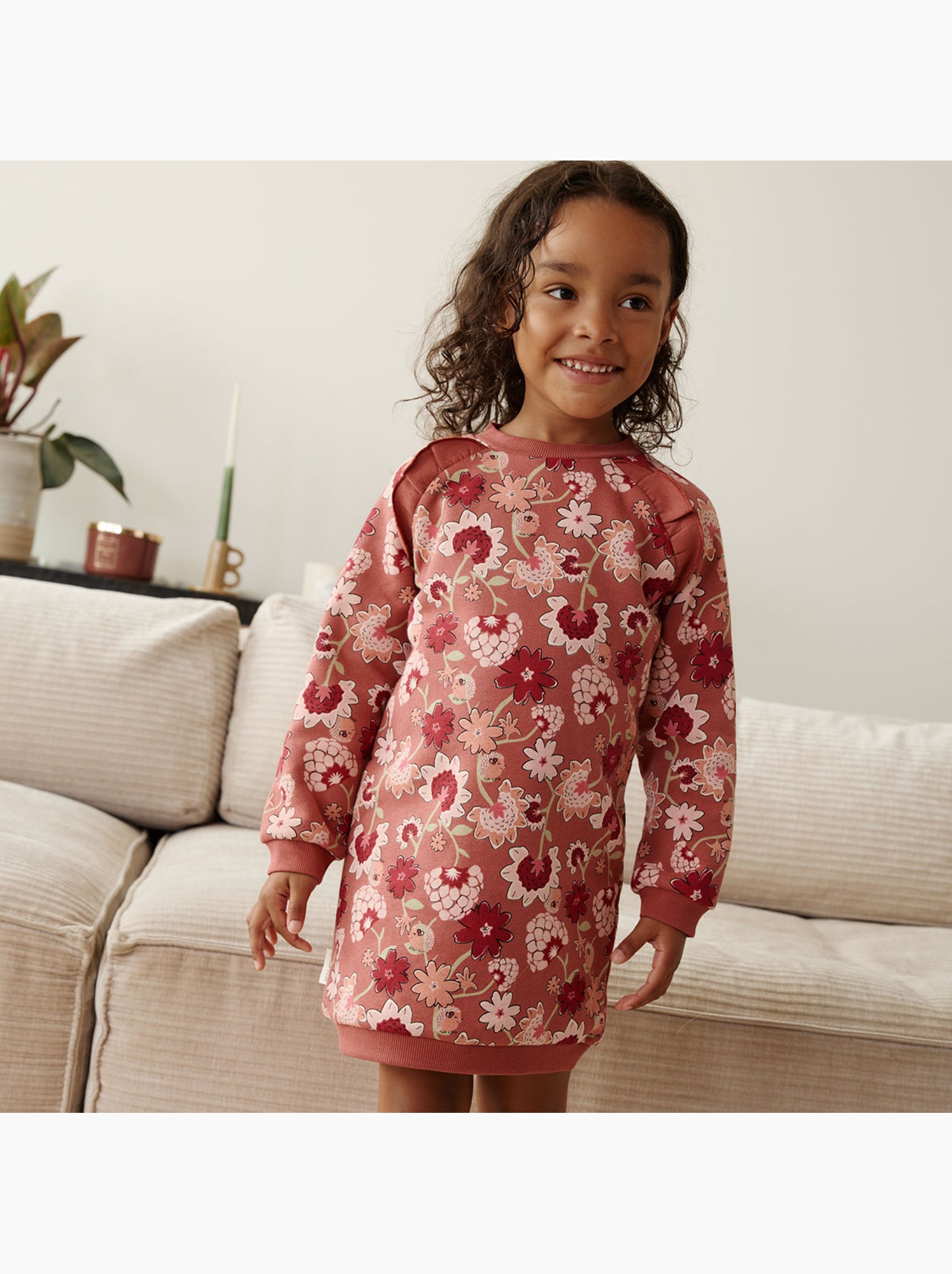 Robe enfant en molleton harmony - Rose