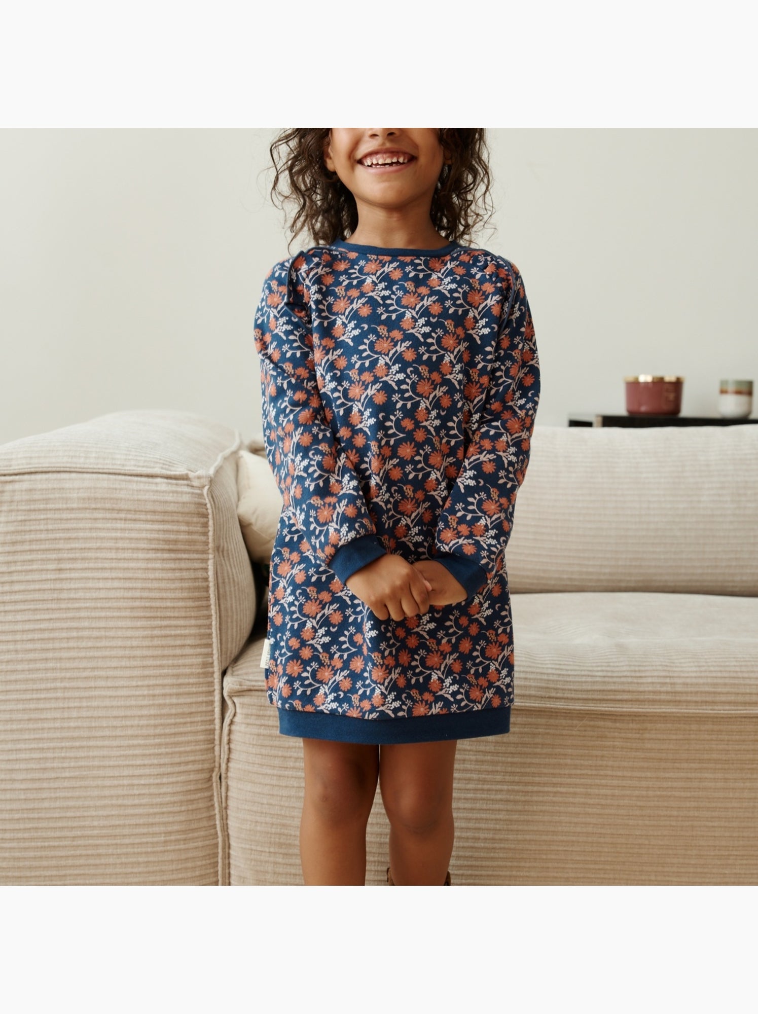 Robe enfant en molleton ollie - Bleu