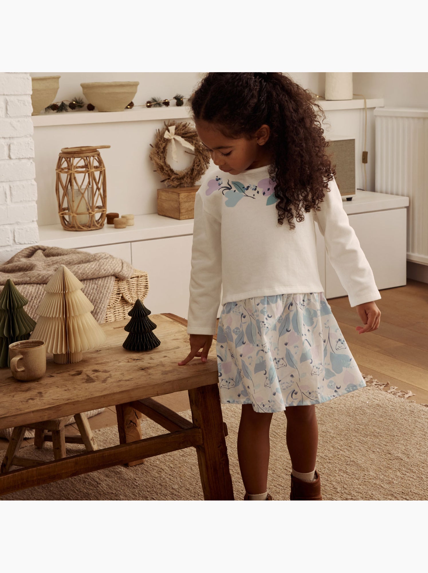 Robe enfant en molleton polarmoon - Bleu