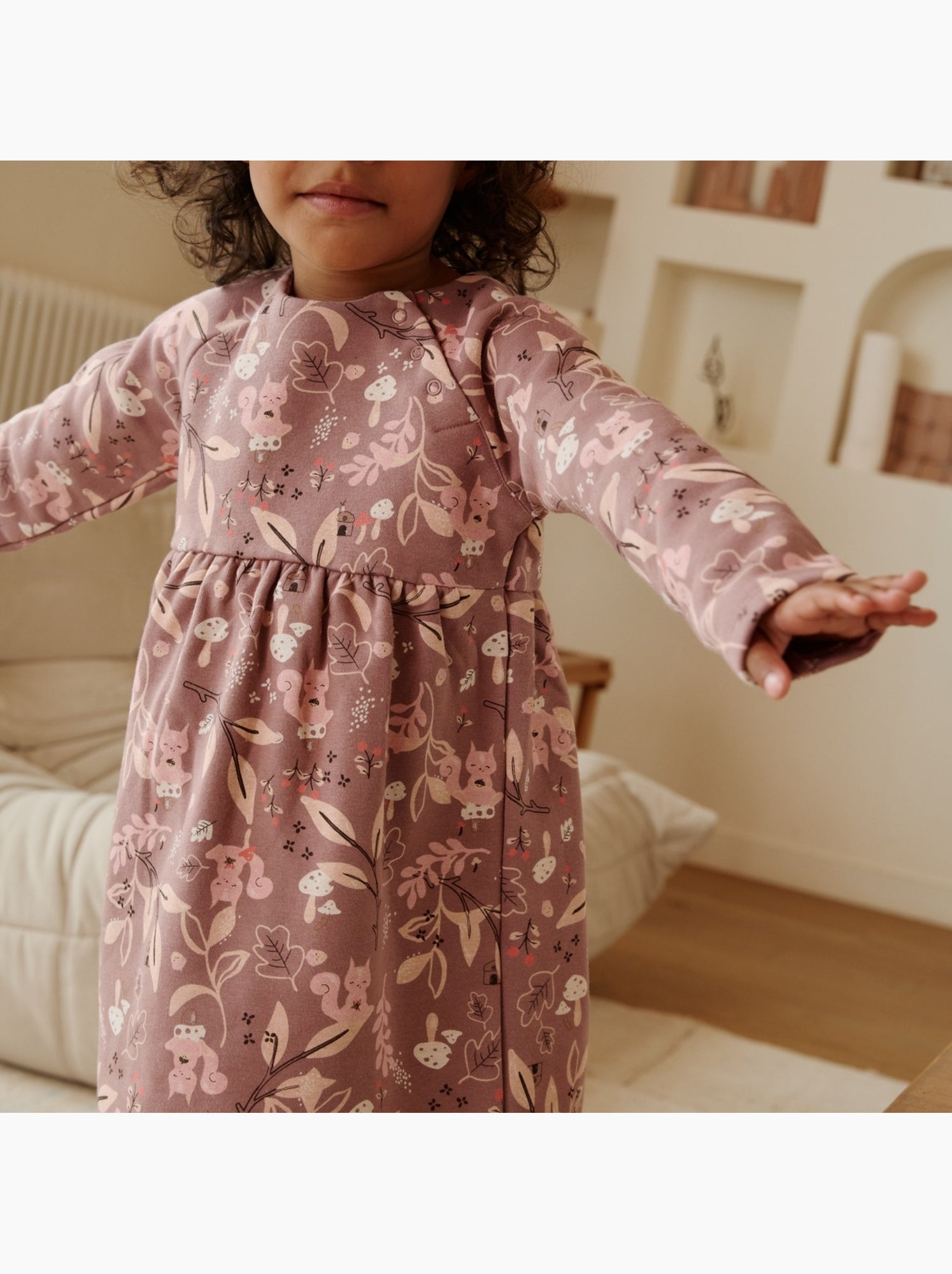 Robe enfant en molleton sora - Rose
