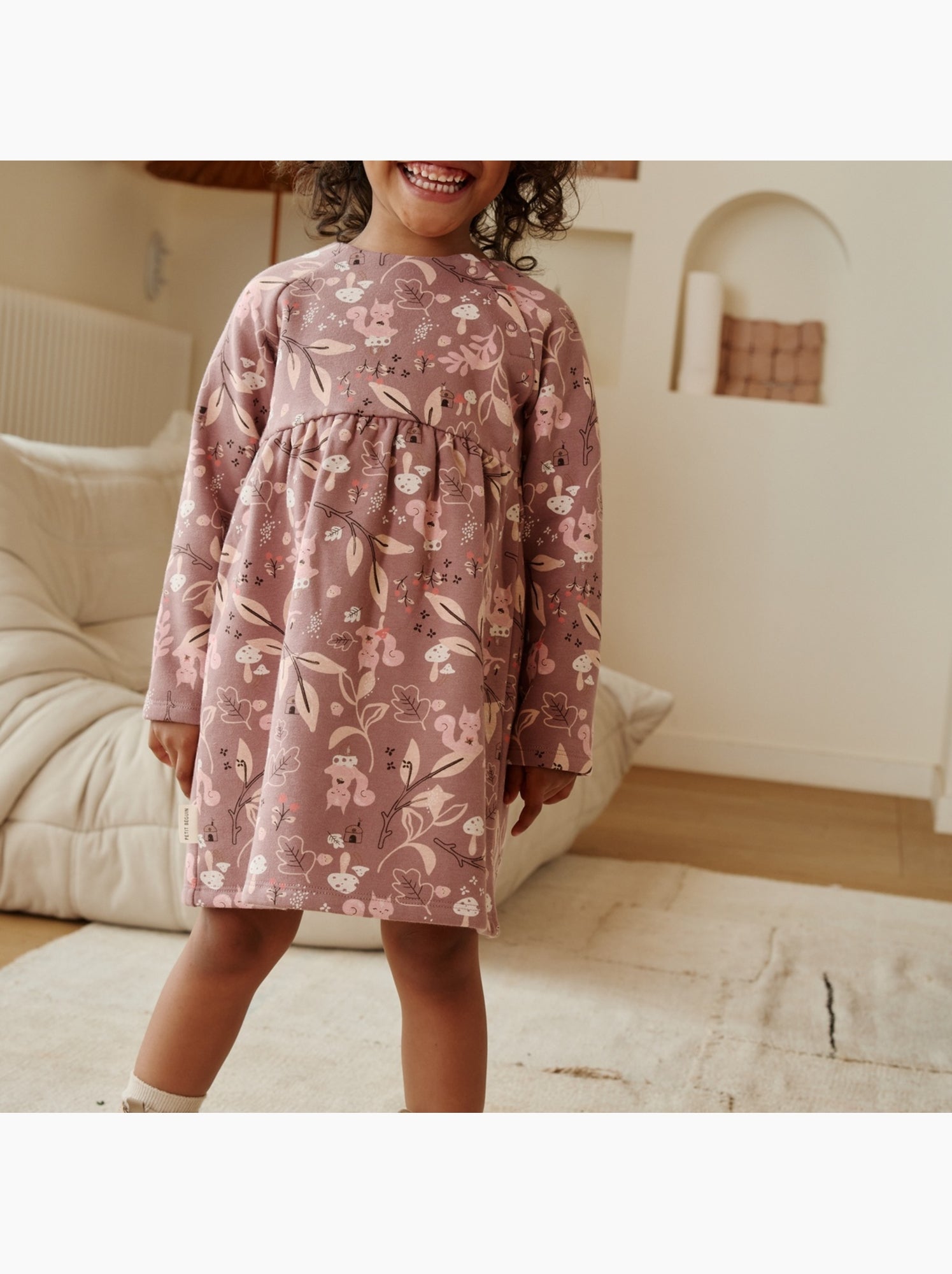 Robe enfant en molleton sora - Rose