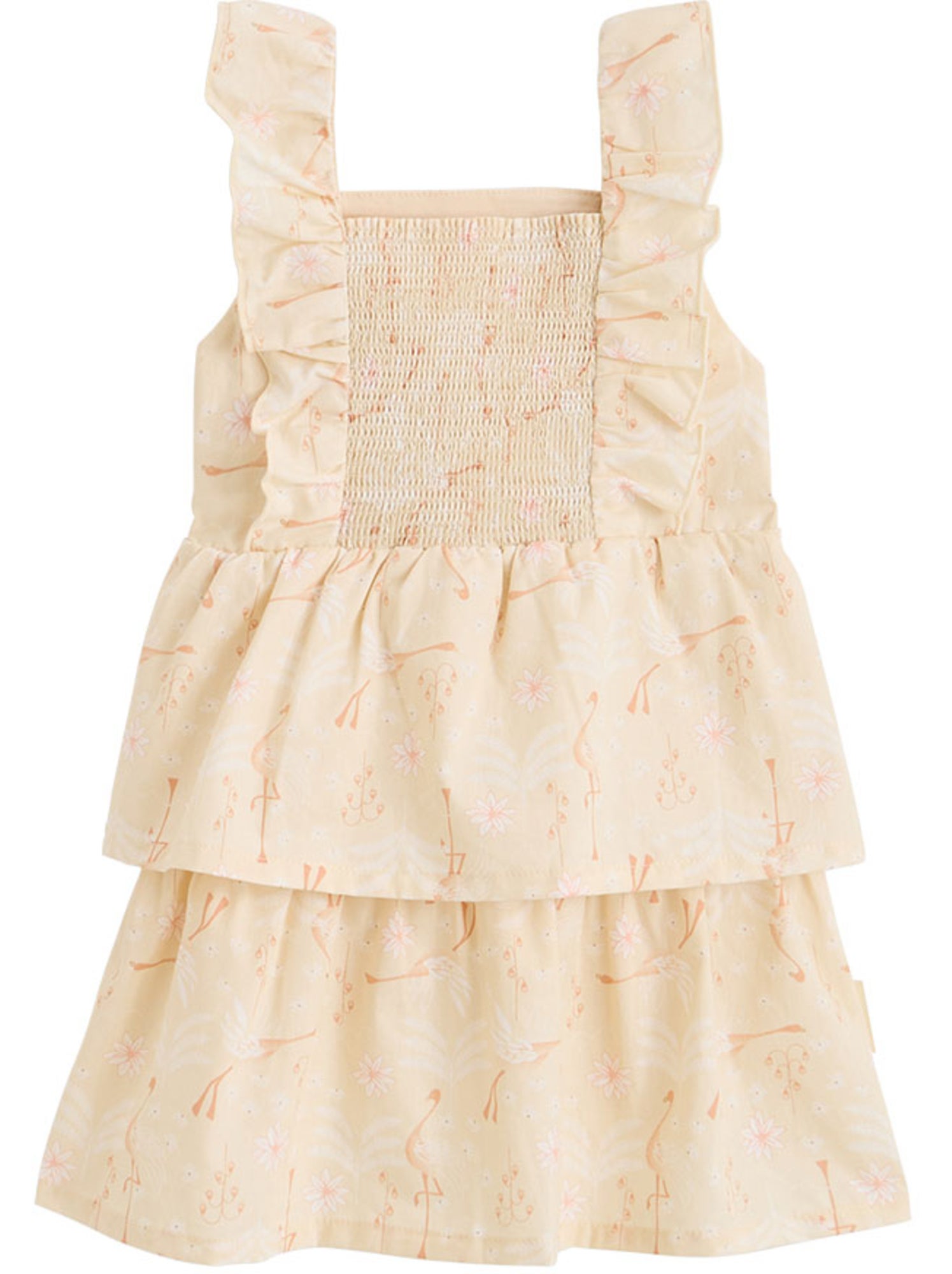 Robe enfant en popeline poésie d'été - Beige