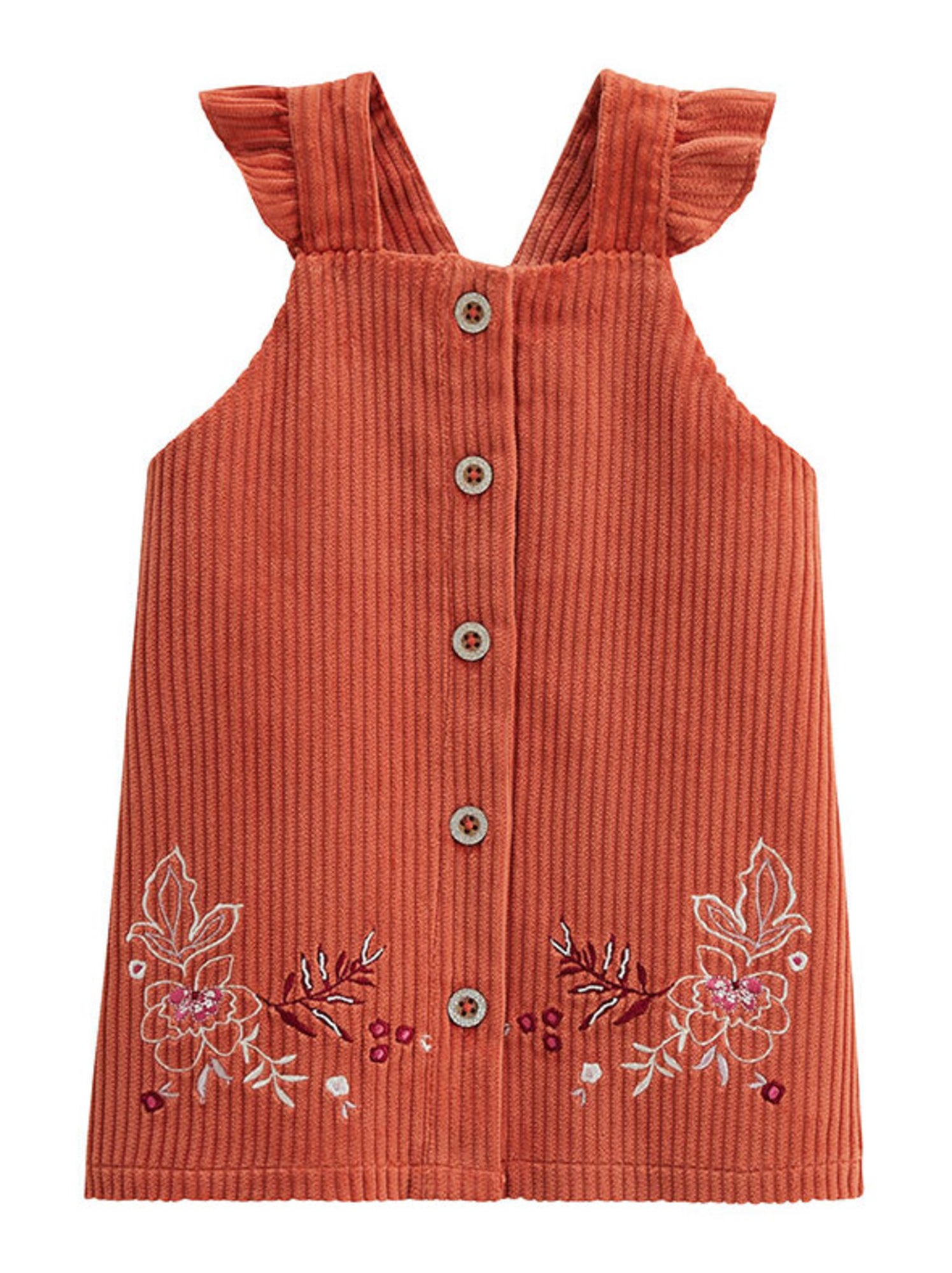 Robe enfant en velours côtelé manouk - Orange