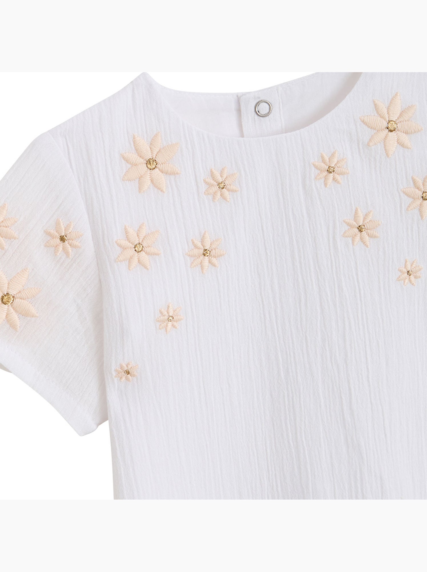 Robe enfant poésie d'été - Blanc