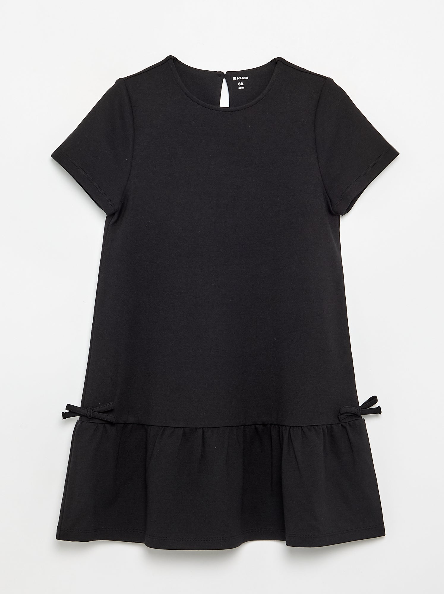 Robe imprimée à manches courtes - Noir
