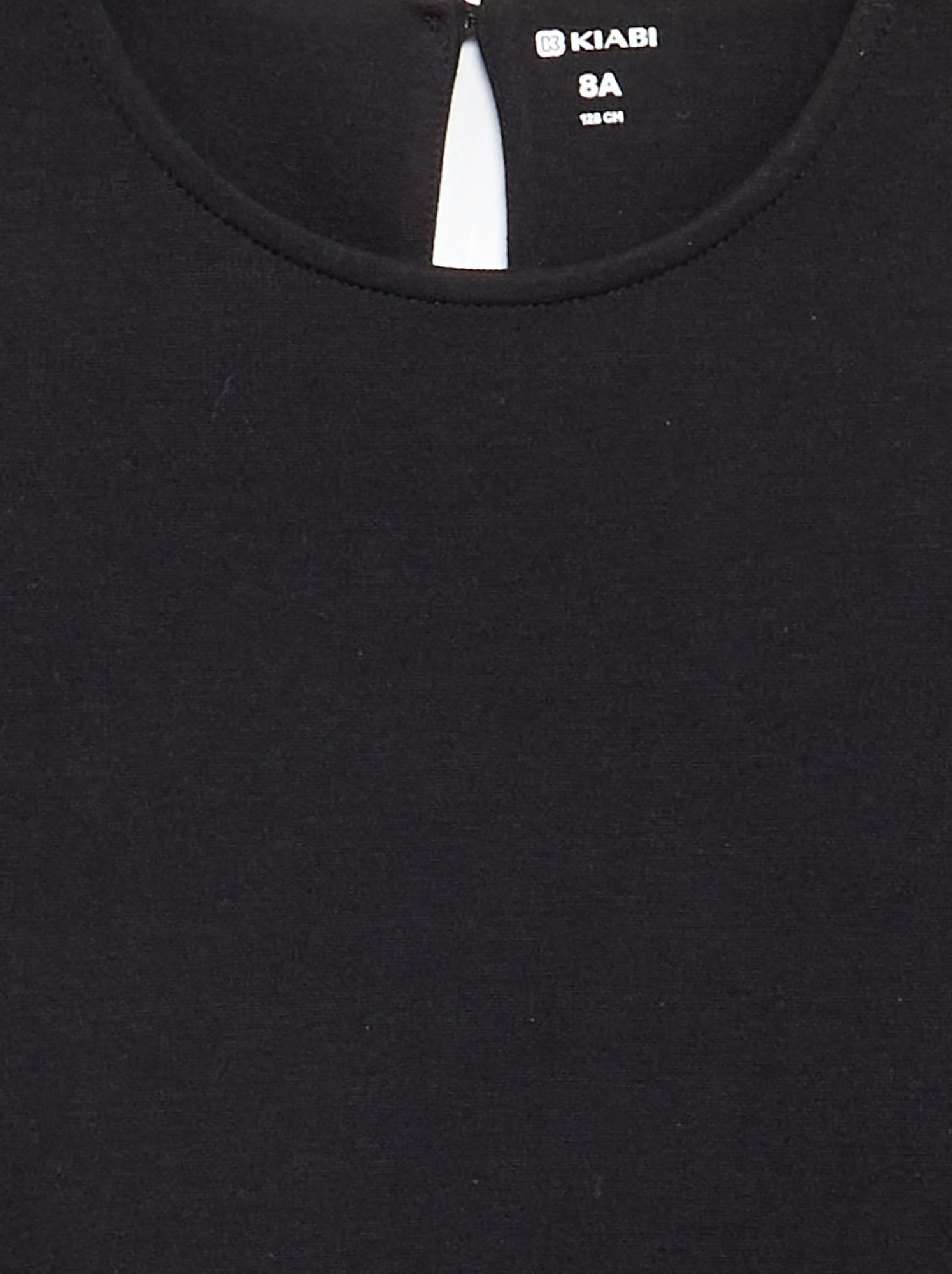 Robe imprimée à manches courtes - Noir