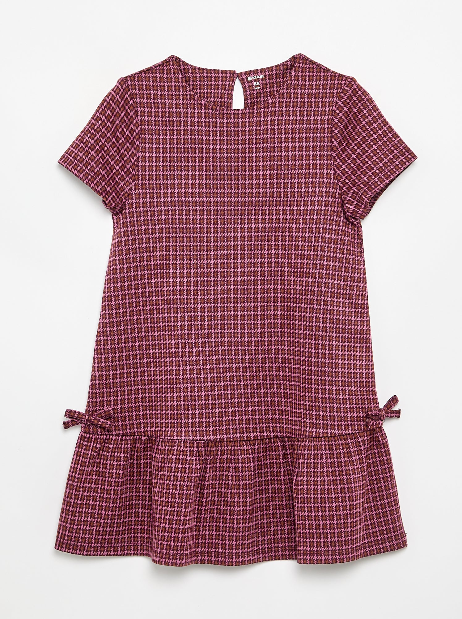 Robe imprimée à manches courtes - Rose