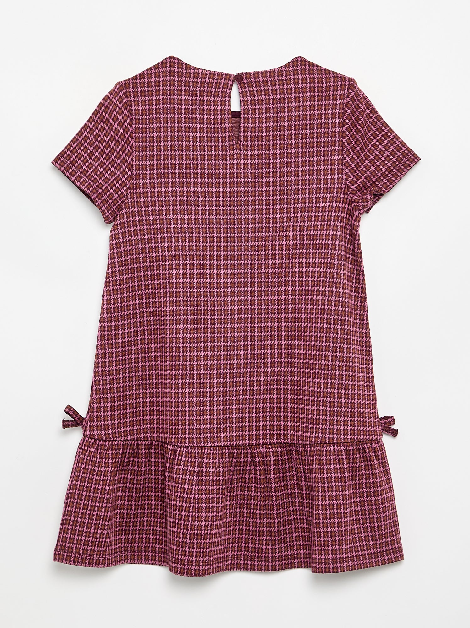 Robe imprimée à manches courtes - Rose