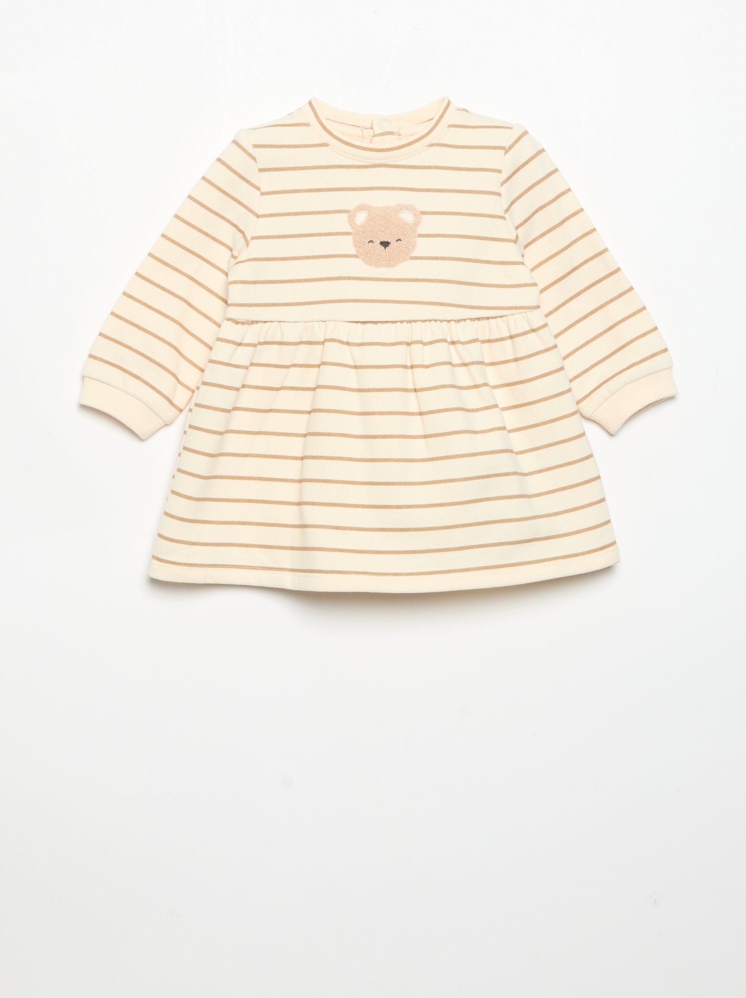 Robe imprimée à manches longues - Beige (GDO24_1)