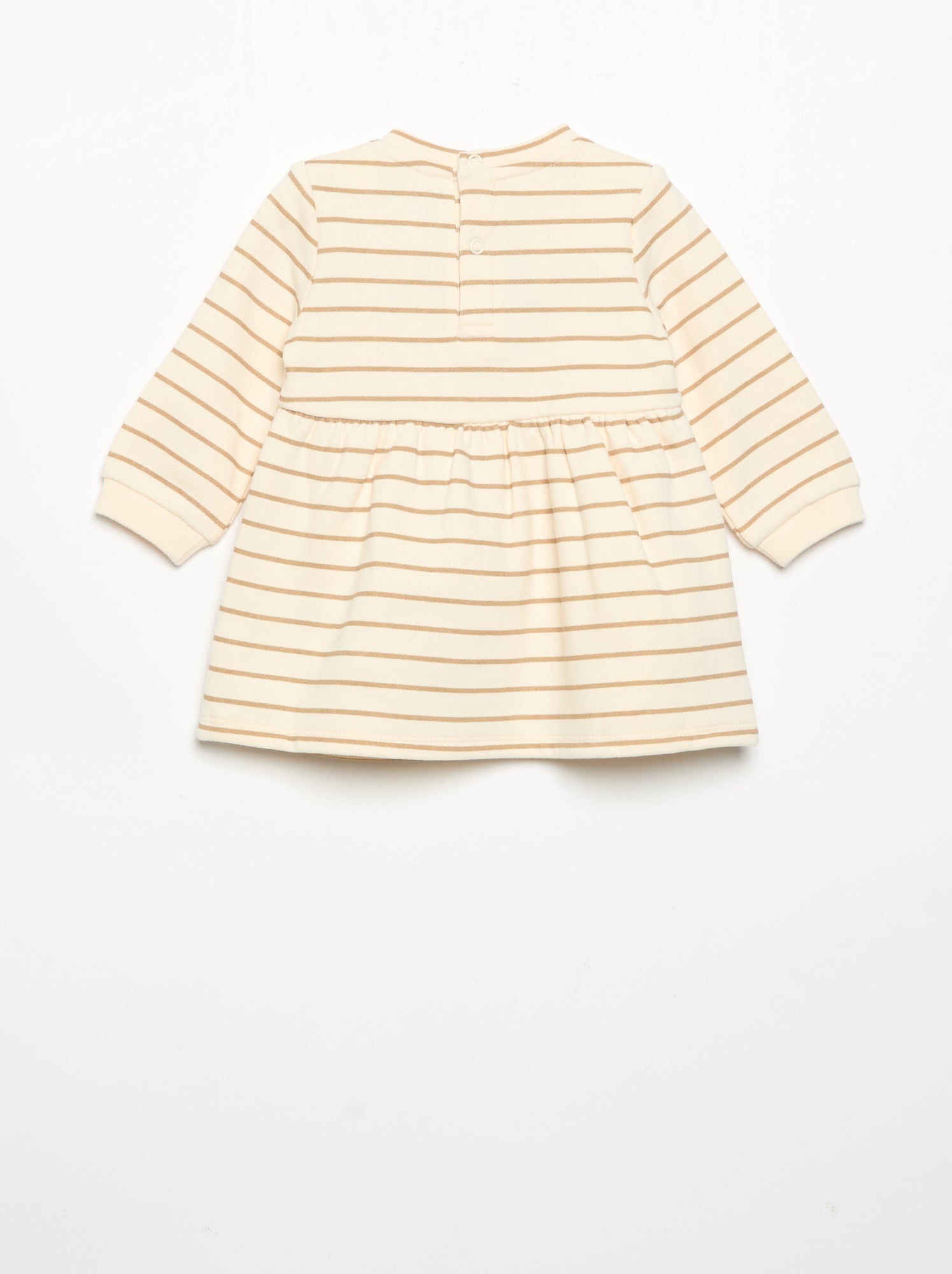 Robe imprimée à manches longues - Beige (GDO24_1)