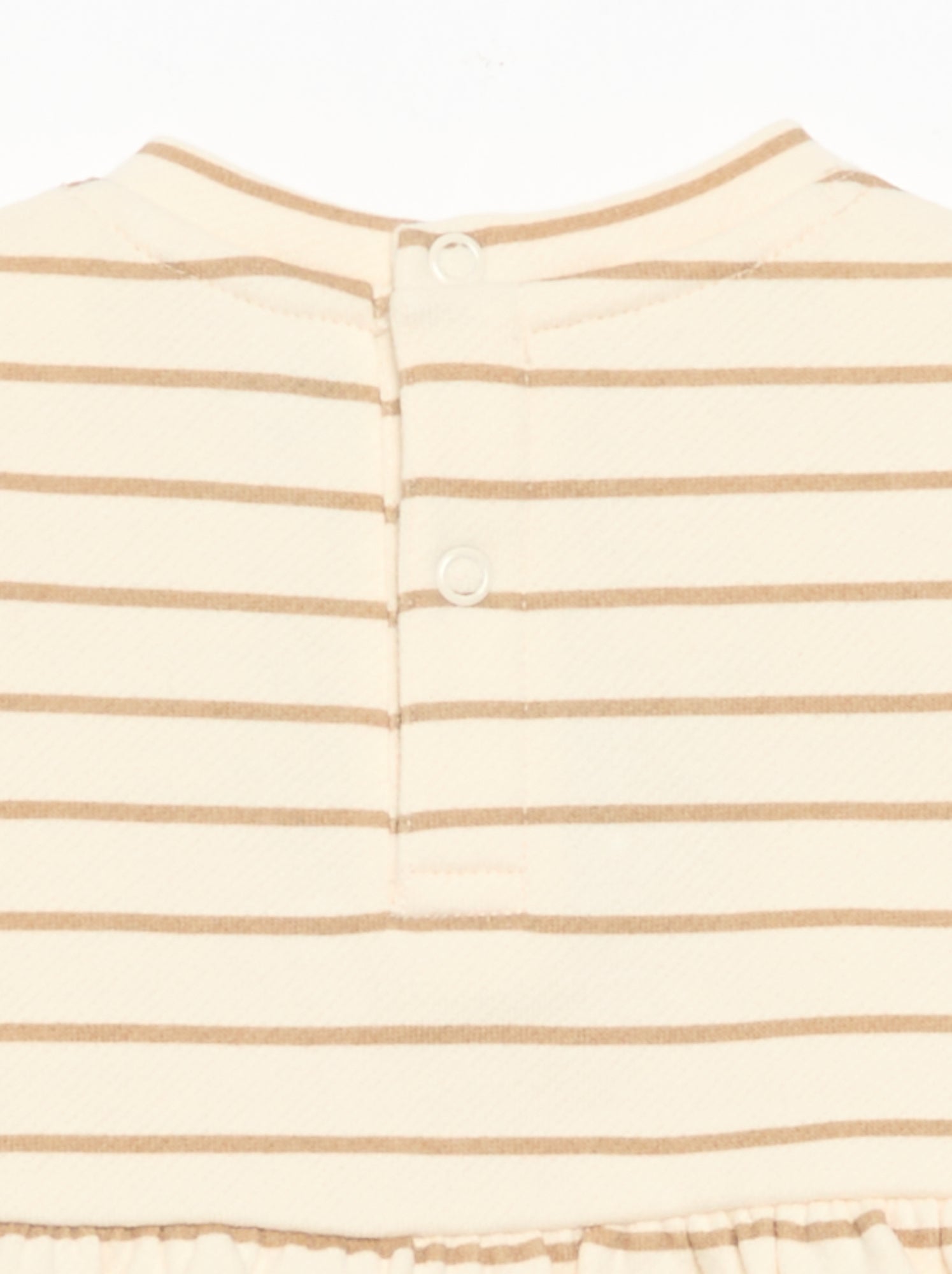 Robe imprimée à manches longues - Beige (GDO24_1)