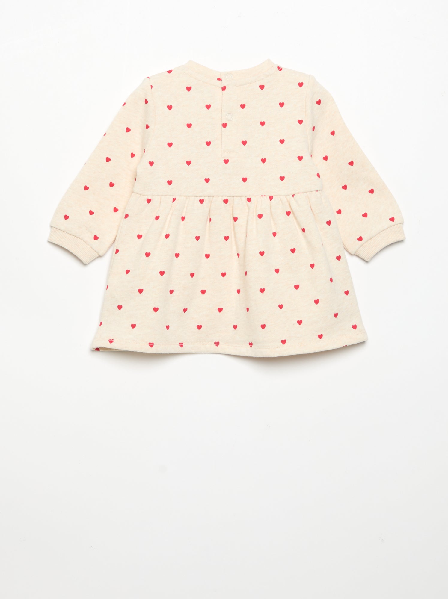 Robe imprimée à manches longues - Beige (GDO24_3)