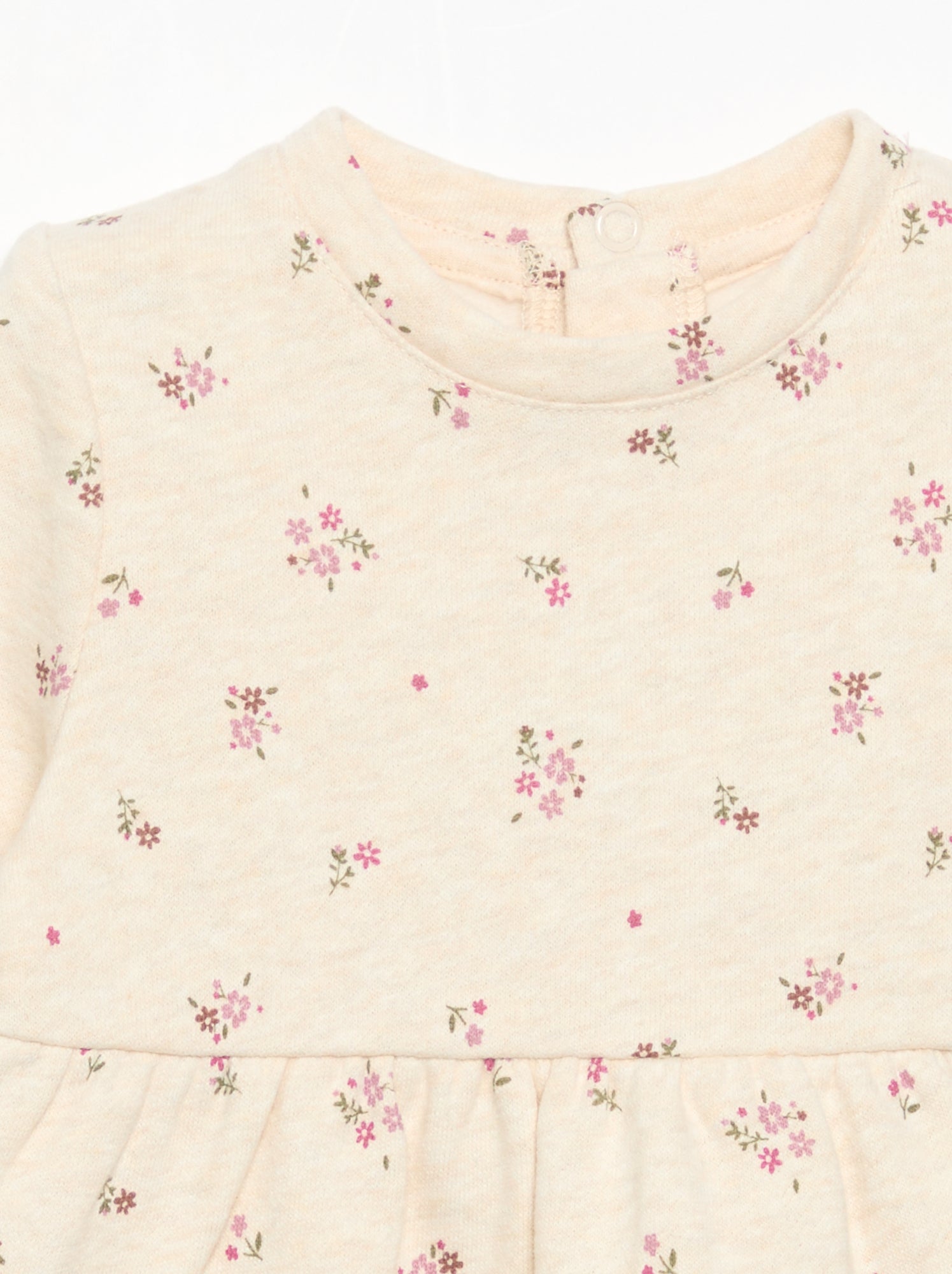 Robe imprimée à manches longues - Beige (GDO24_4)