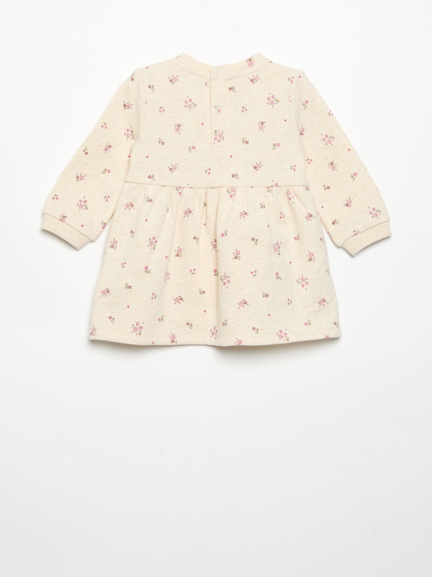 Robe imprimée à manches longues - Beige (GDO24_4)
