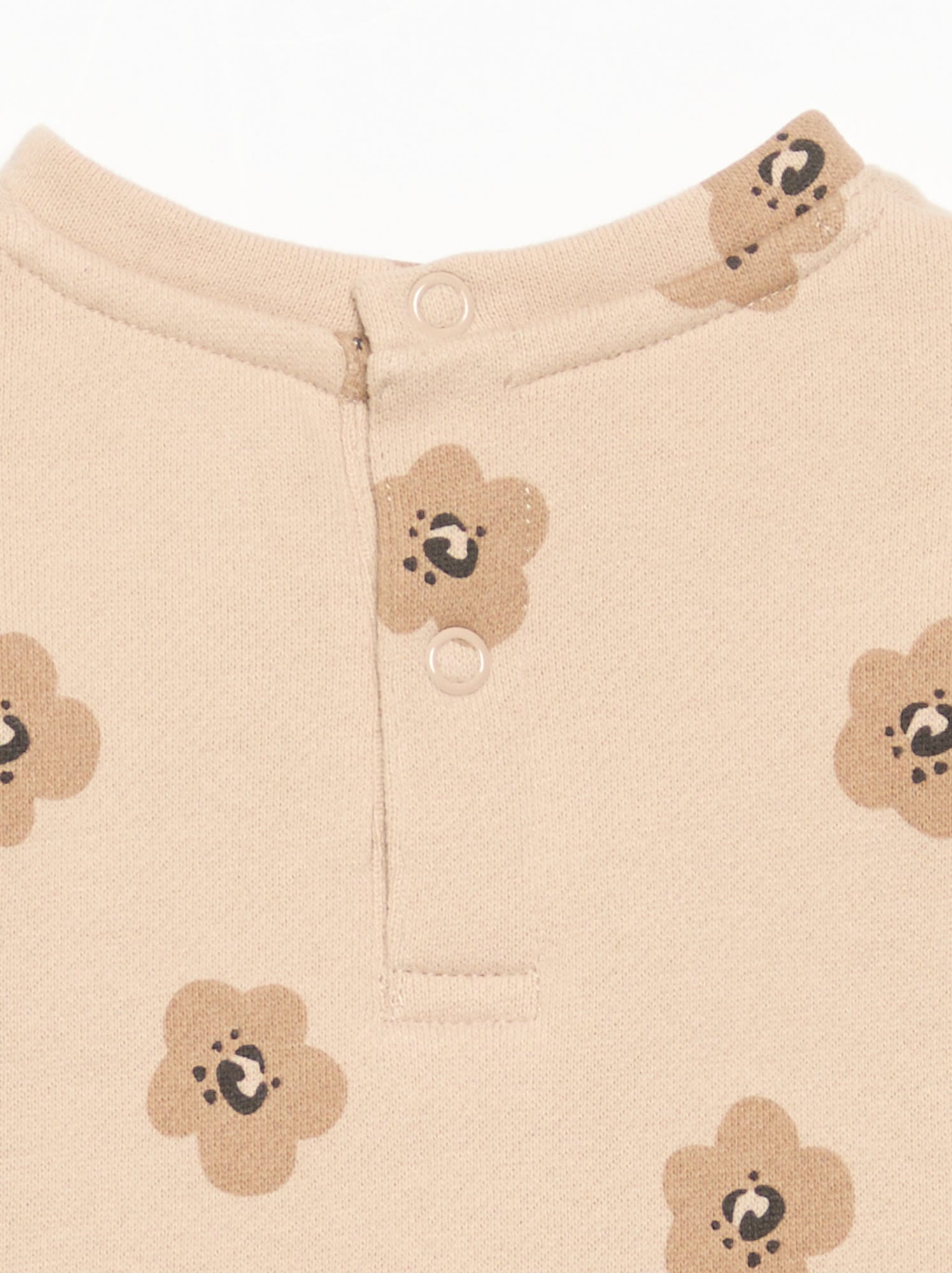 Robe imprimée à manches longues - Beige (GDO24_5)