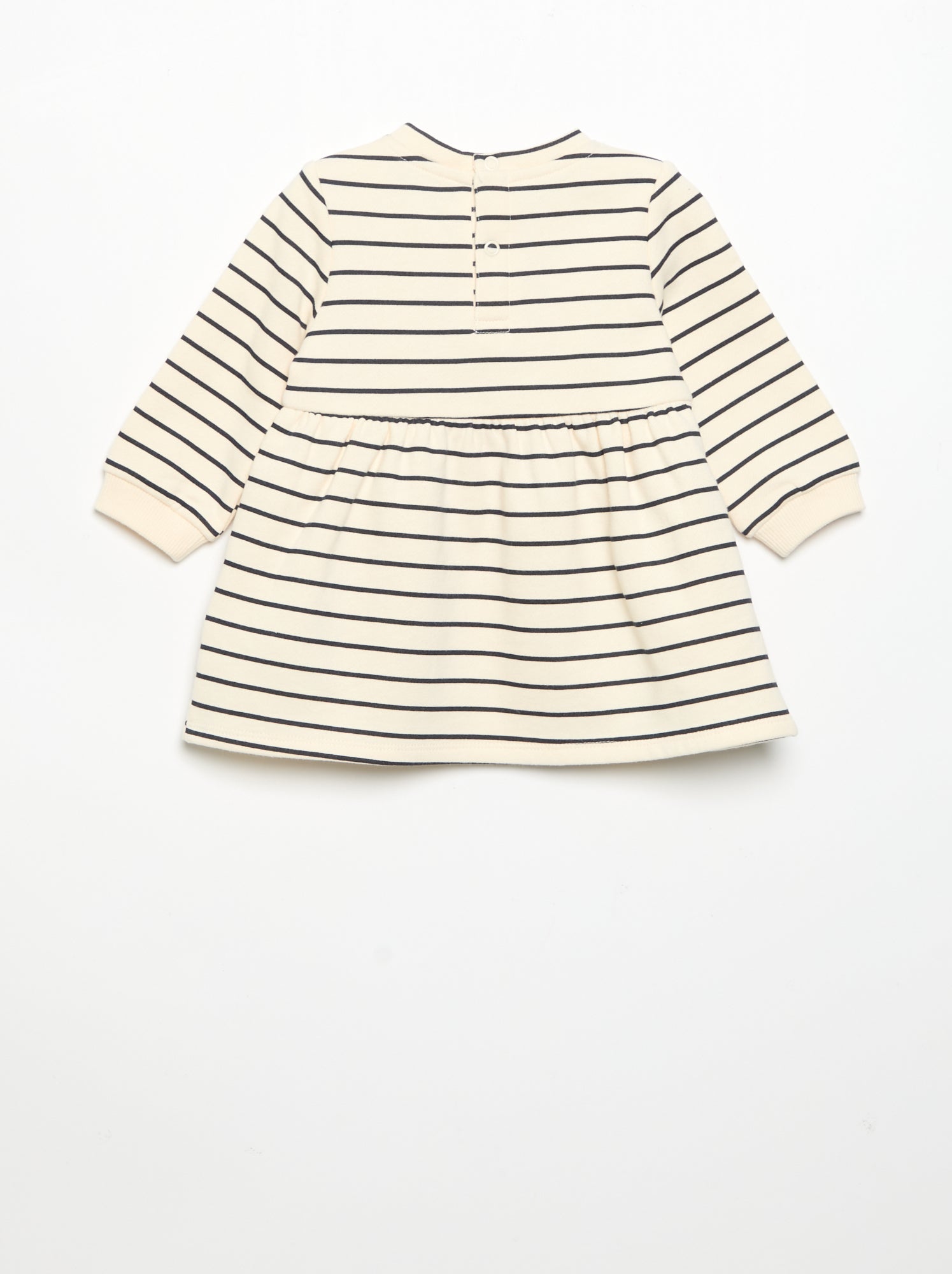 Robe imprimée à manches longues - Blanc