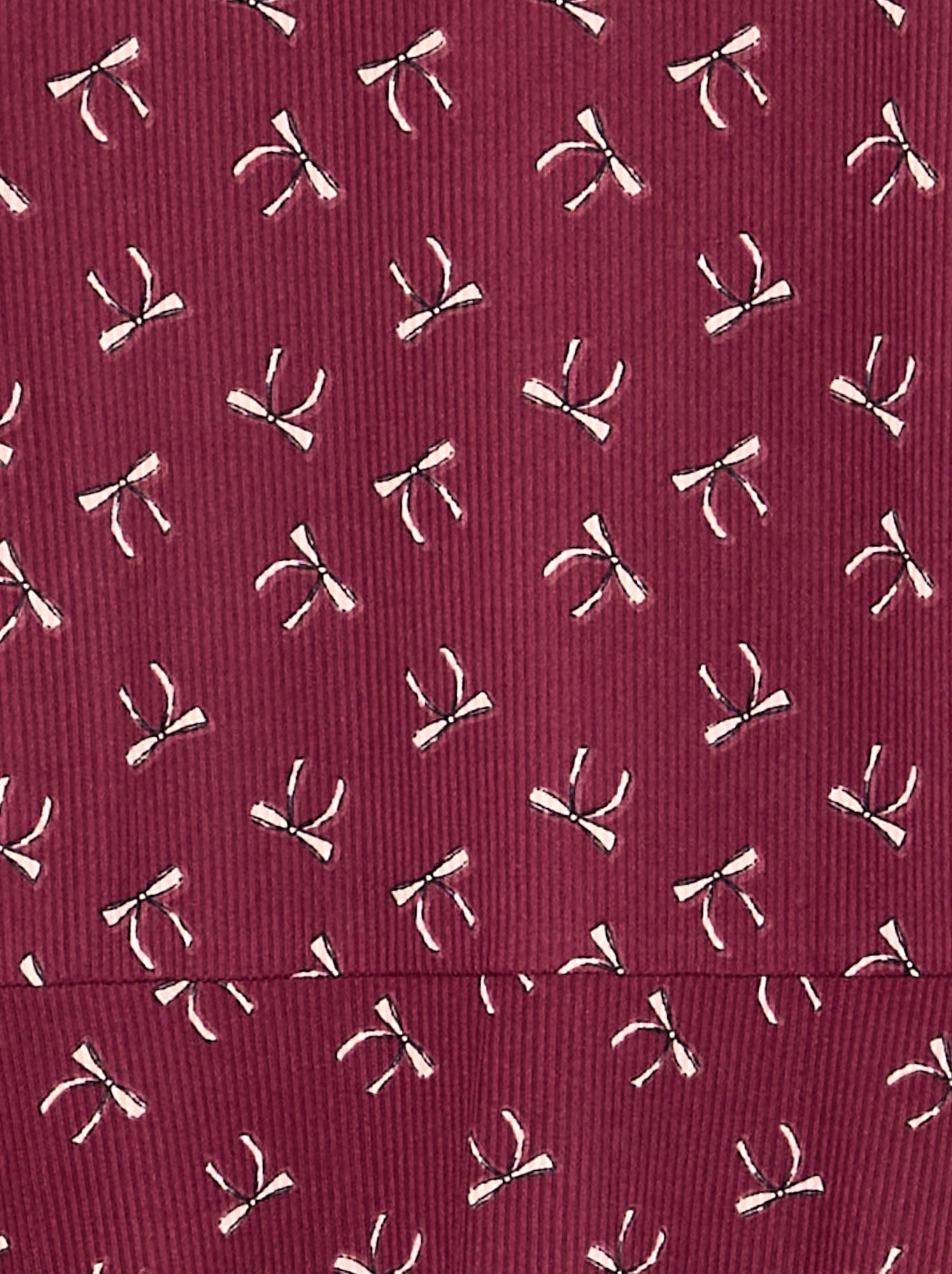 Robe imprimée à manches longues - Rouge