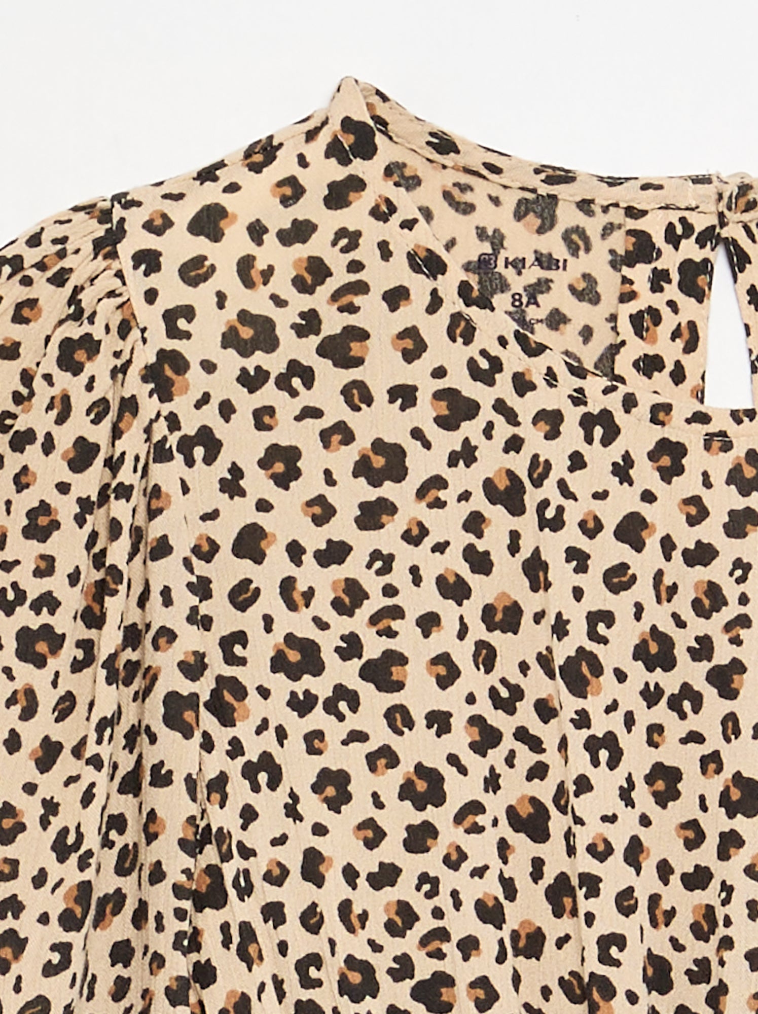 Robe imprimée avec volants - Beige