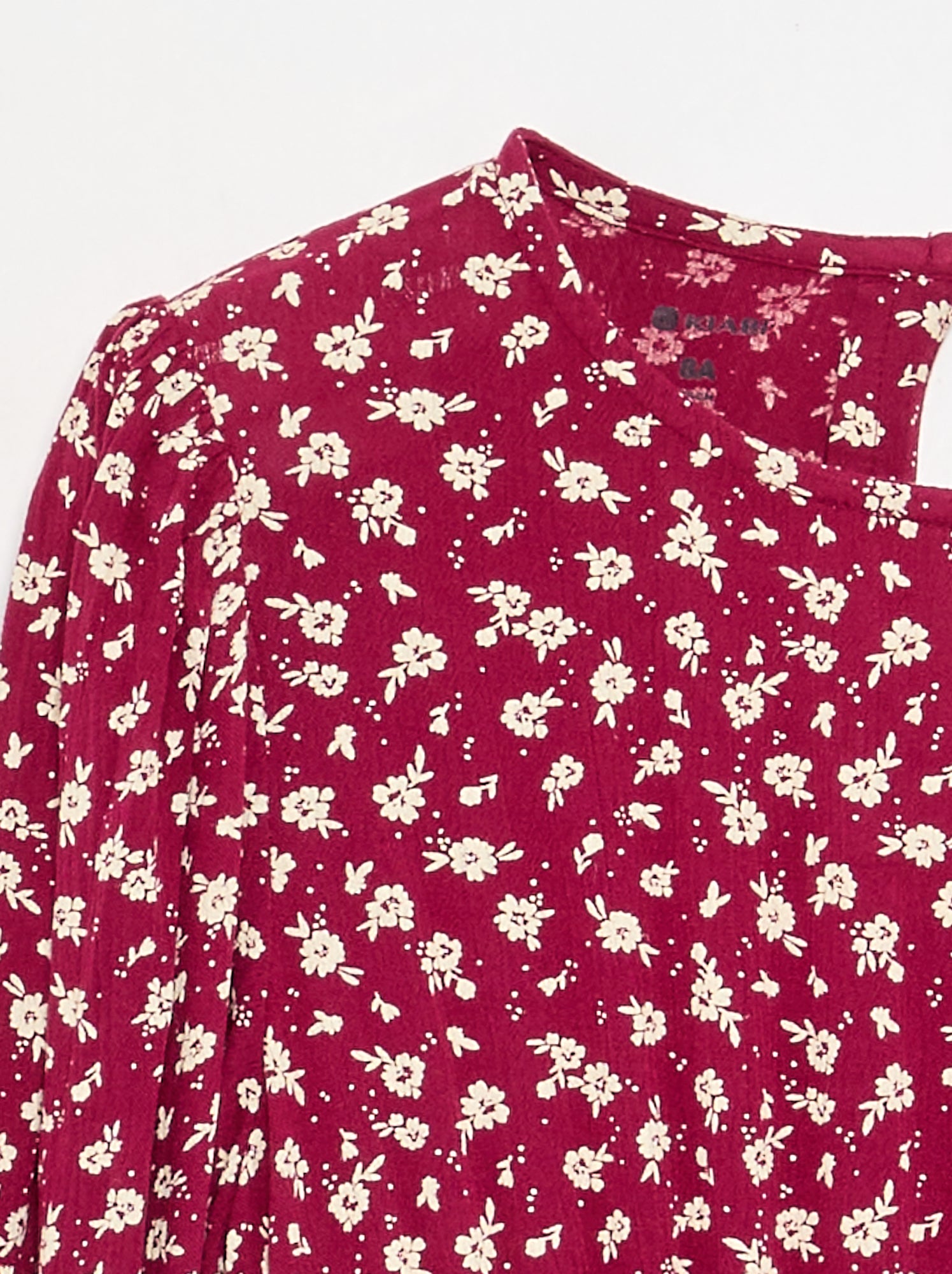 Robe imprimée avec volants - Rouge