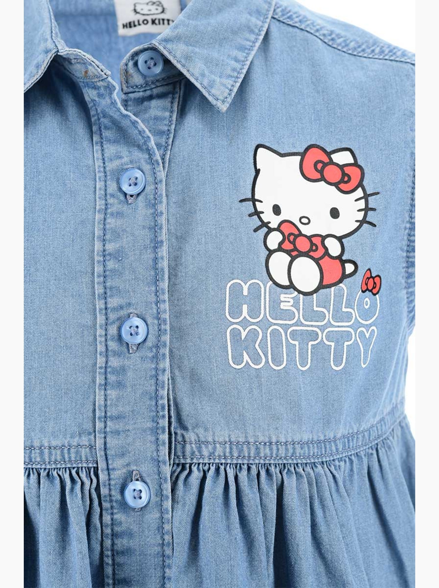 Robe jean hello kitty   | licence officielle - Bleu