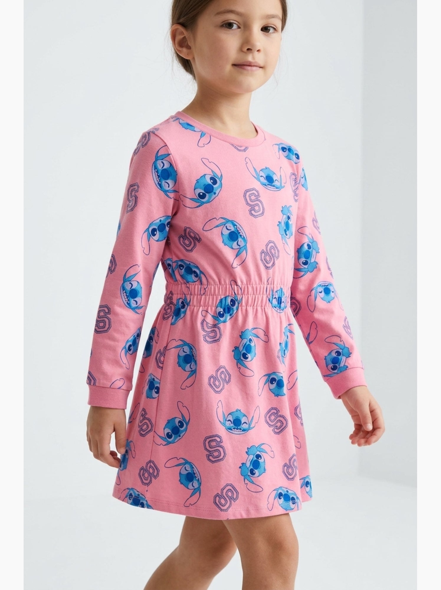 Robe Jean Lilo et Stitch | Licence Officielle - Rose