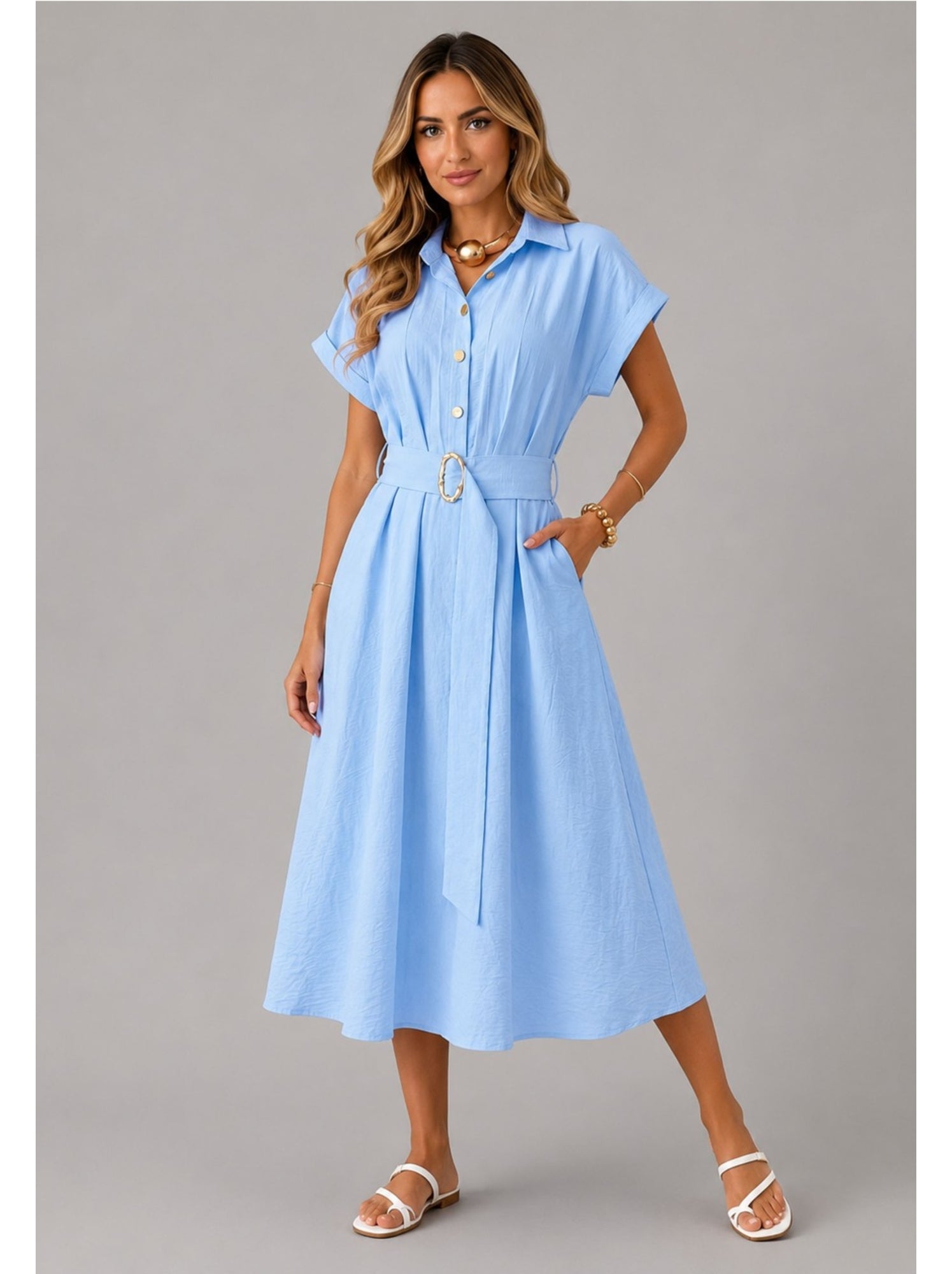 Robe kebello - Bleu ciel