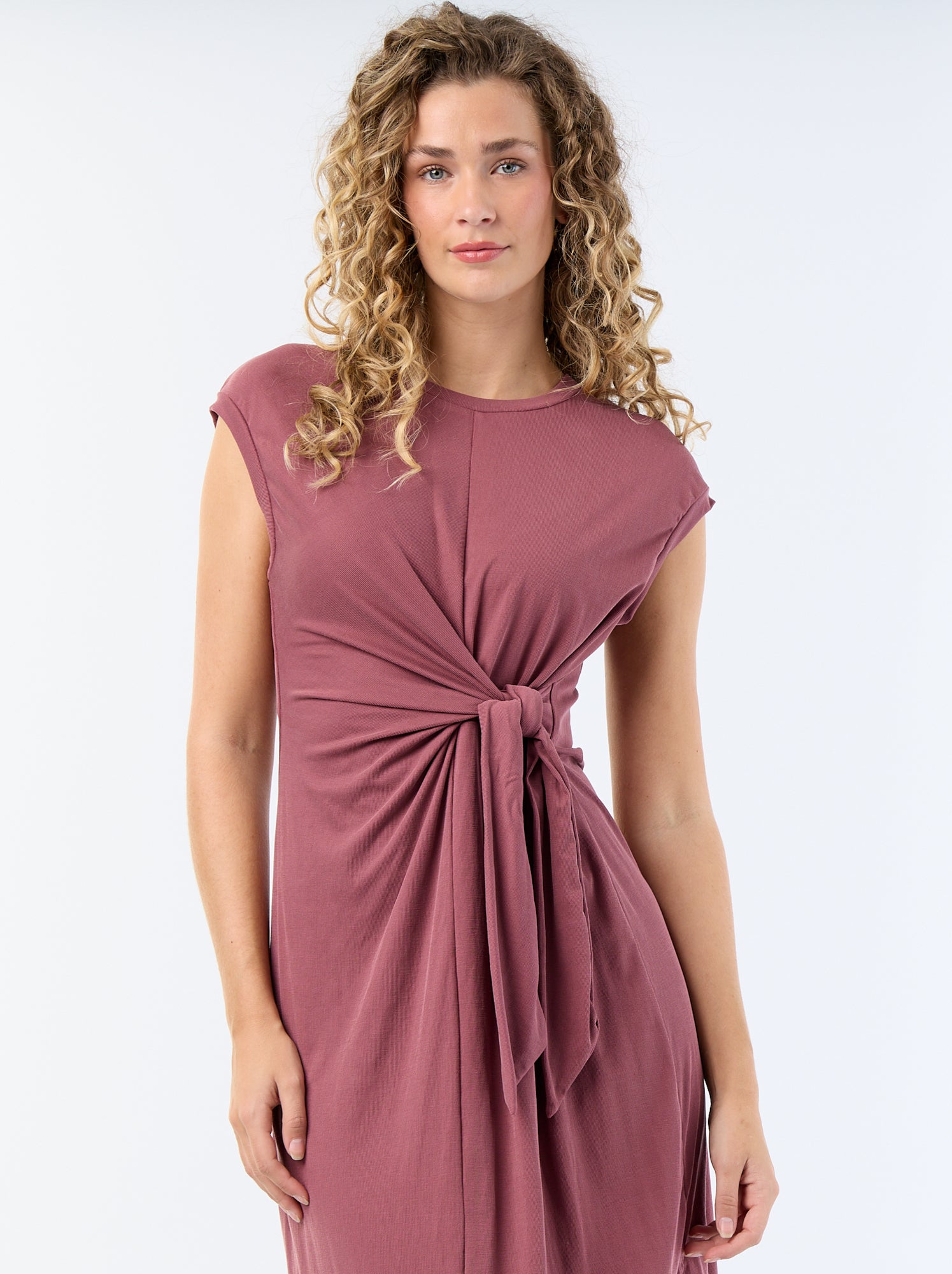 Robe longue à nouer - Rose