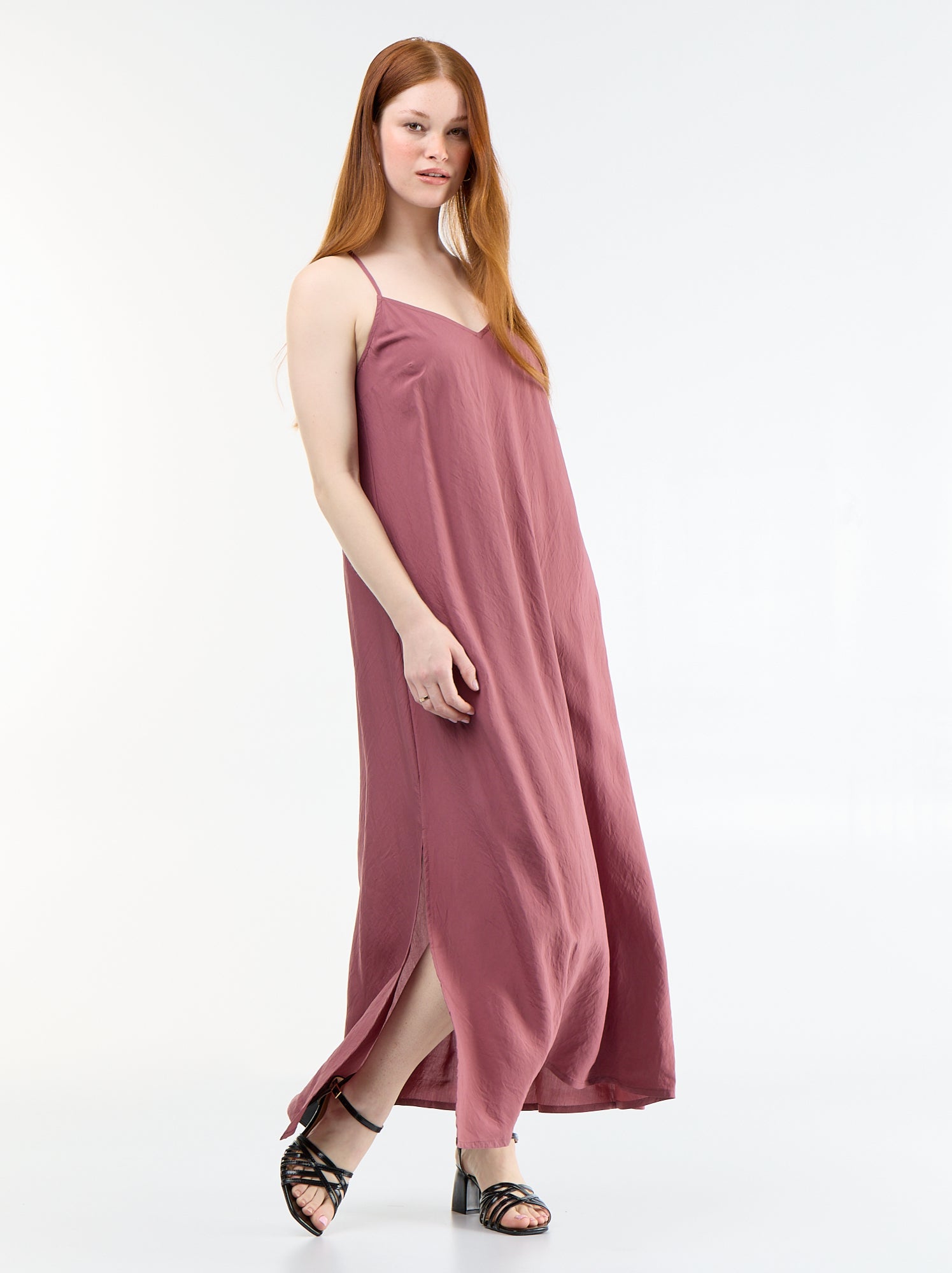 Robe longue fluide - Rose (FRK52_3)
