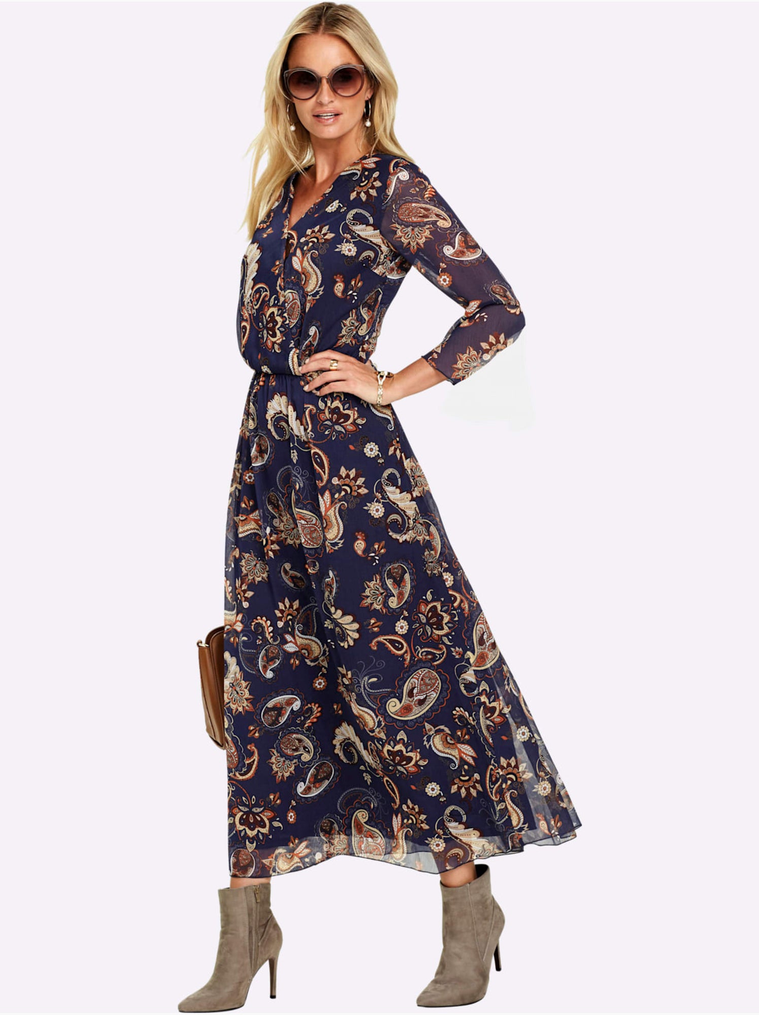 Robe longue qualité tissée - taille standard - witt - Bleu