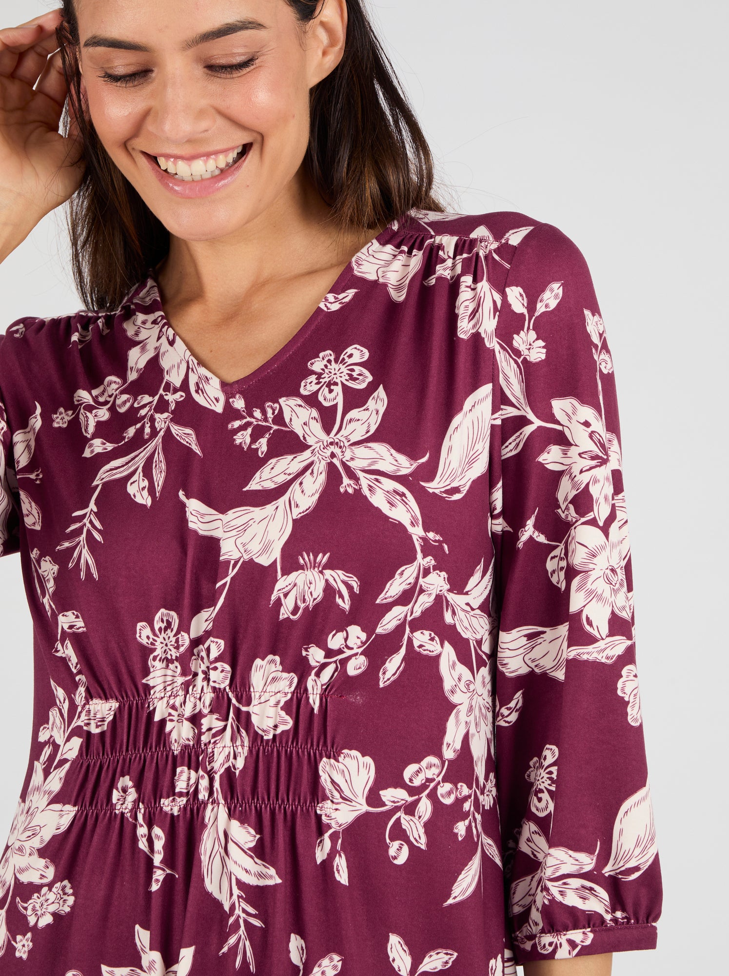 Robe maille chaude - Damart - Bordeaux