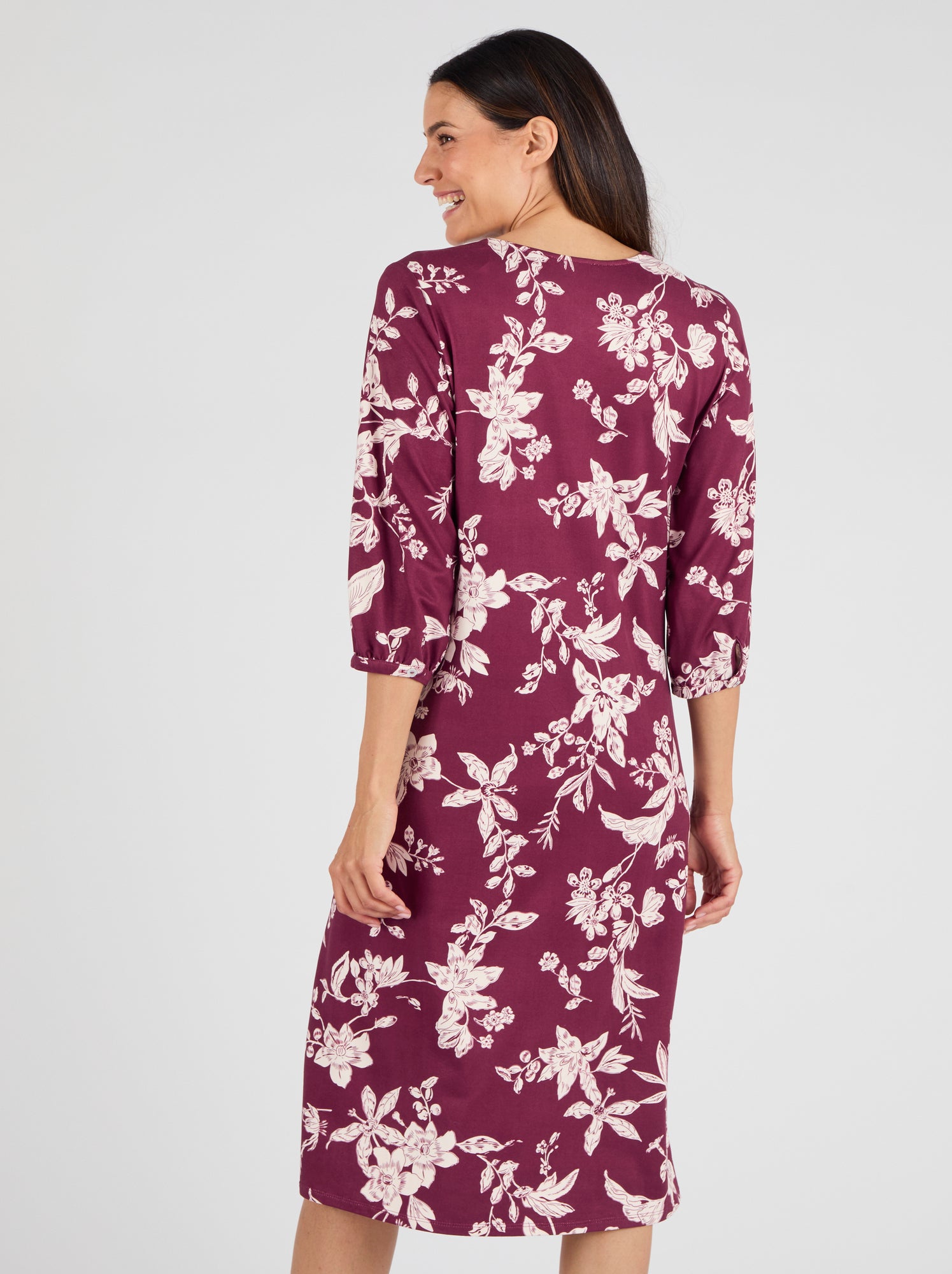 Robe maille chaude - Damart - Bordeaux