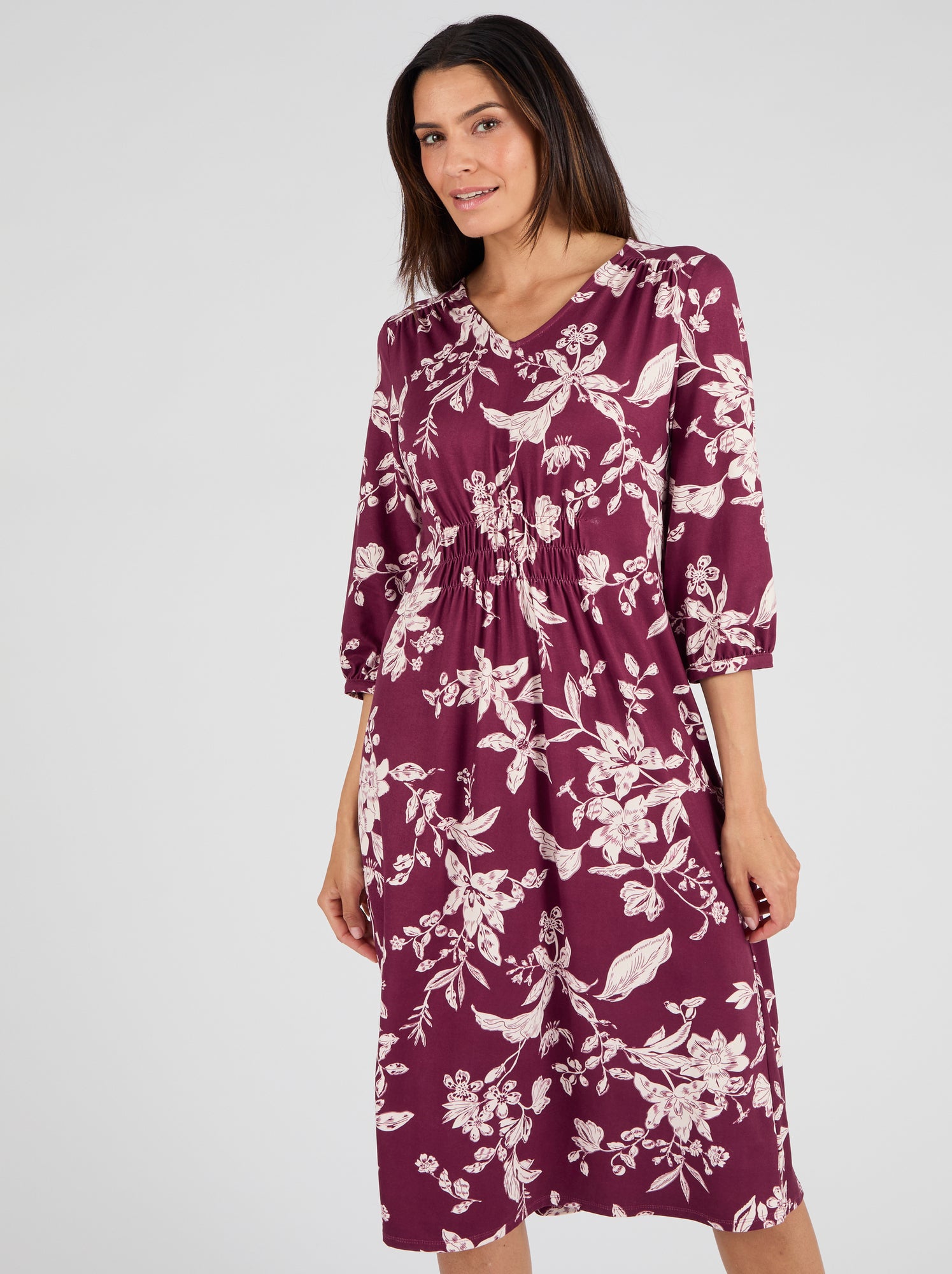 Robe maille chaude - Damart - Bordeaux