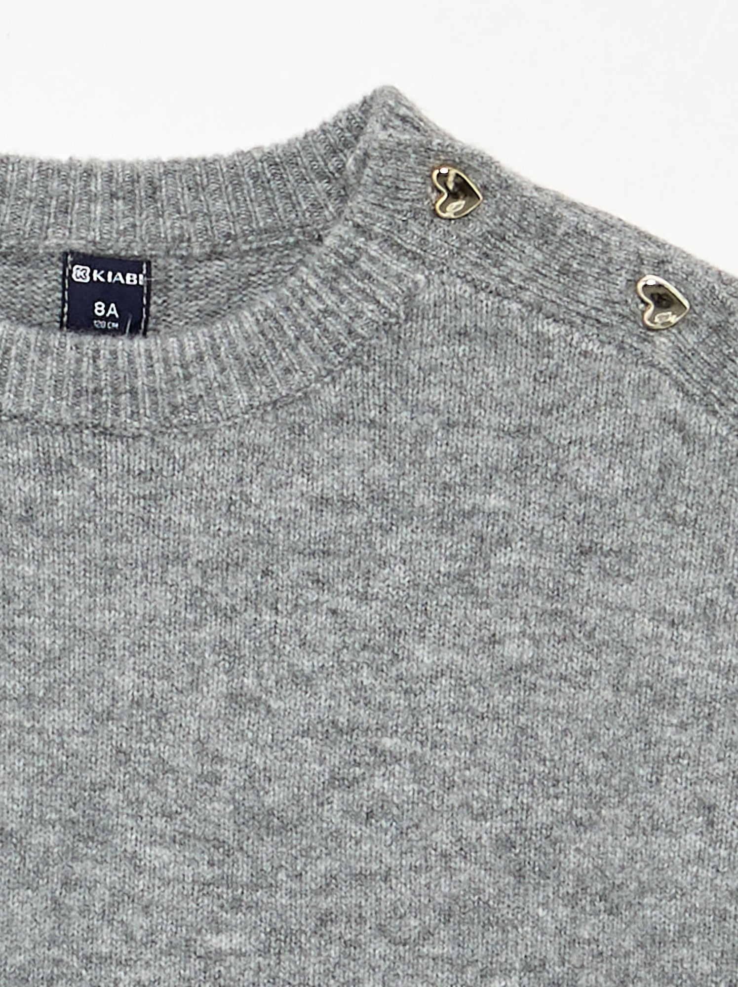 Robe pull à manches longues et col boutonné - Gris