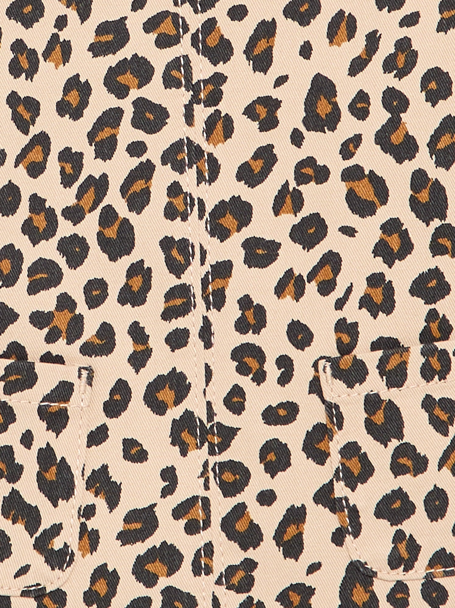 Robe salopette avec imprimé 'léopard' - Beige