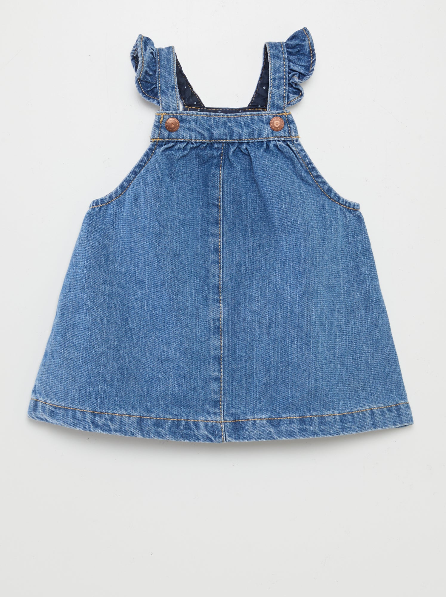 Robe salopette en jean - Bleu