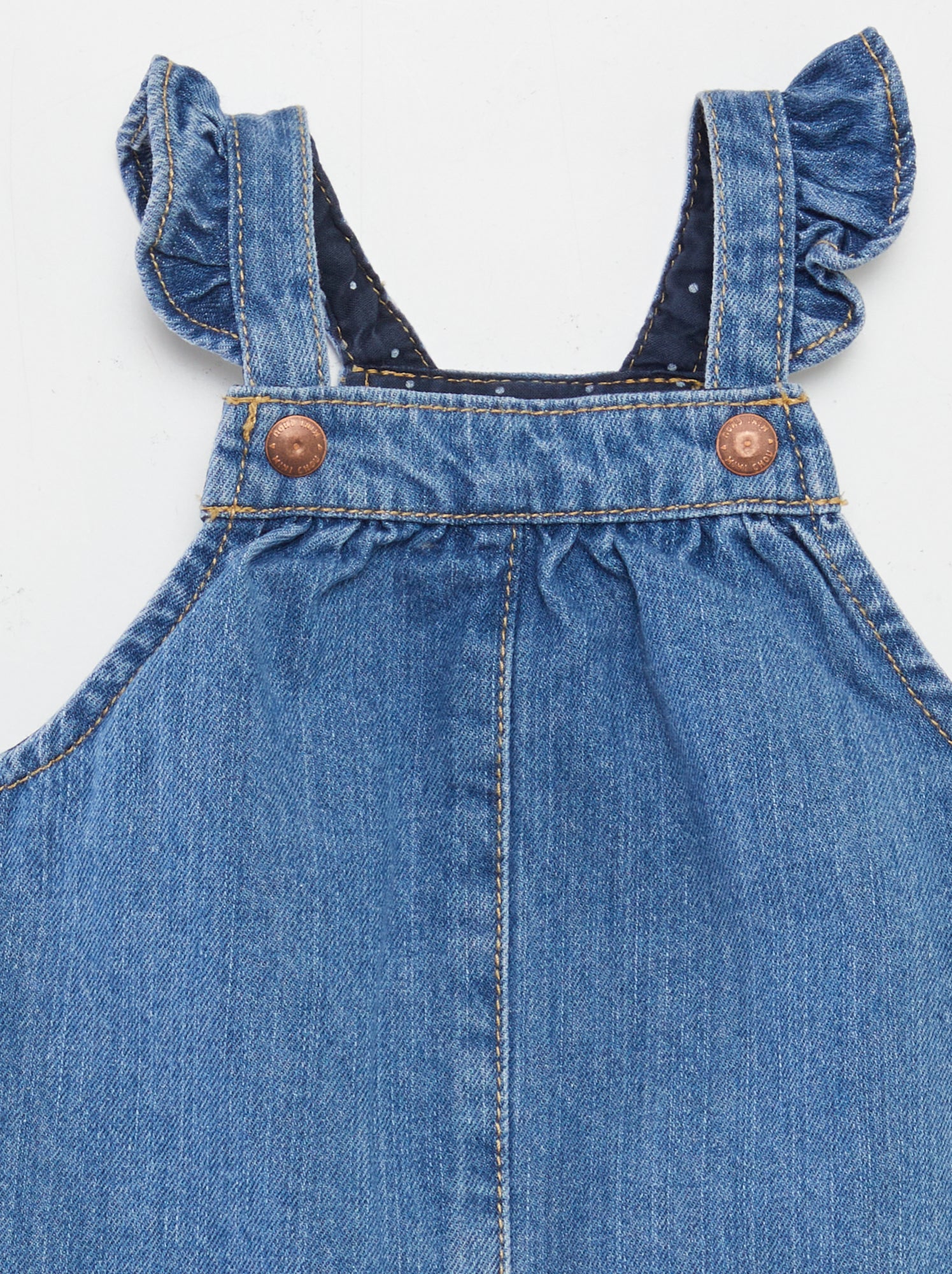 Robe salopette en jean - Bleu