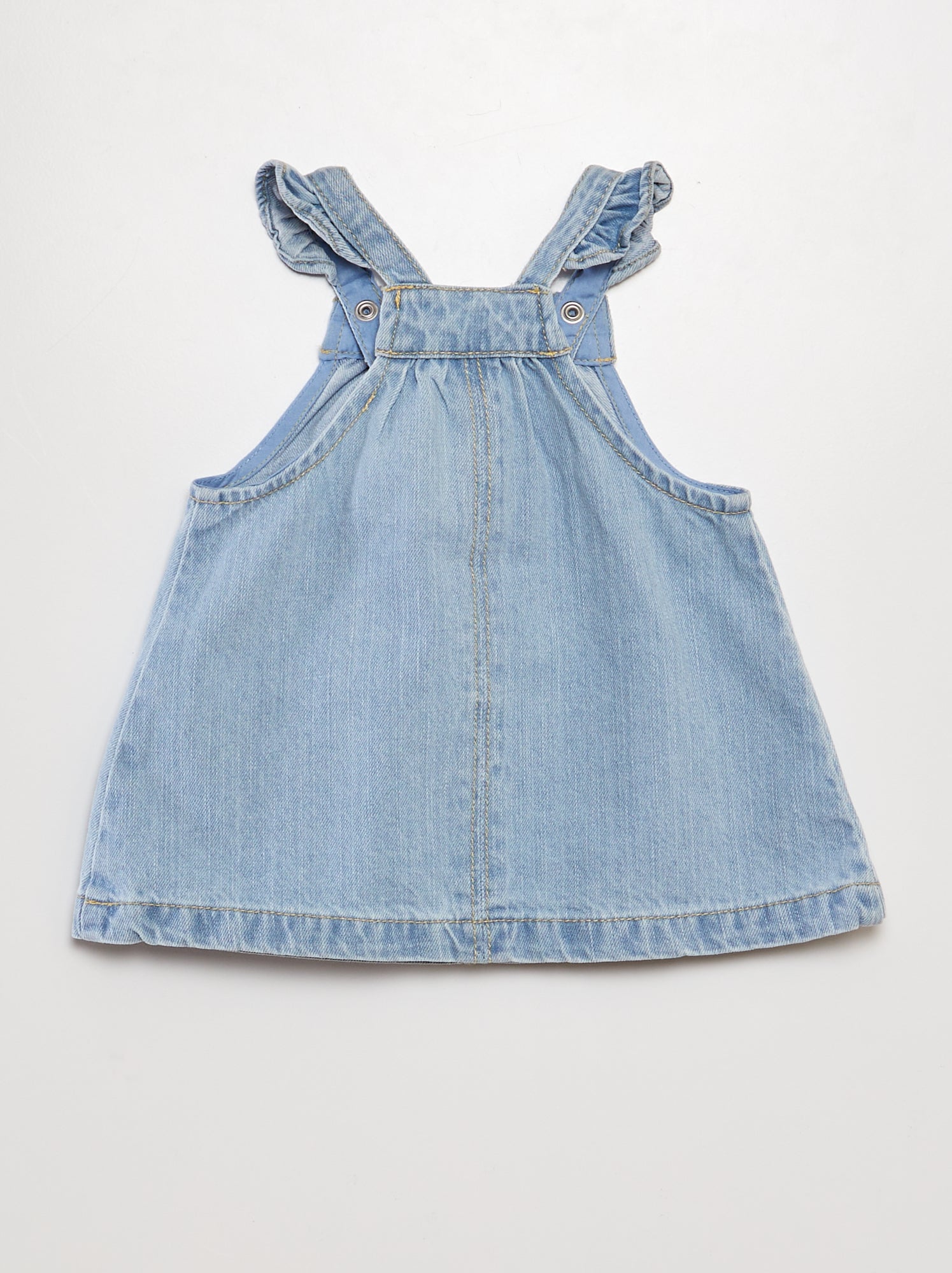 Robe salopette en jean - BLEU