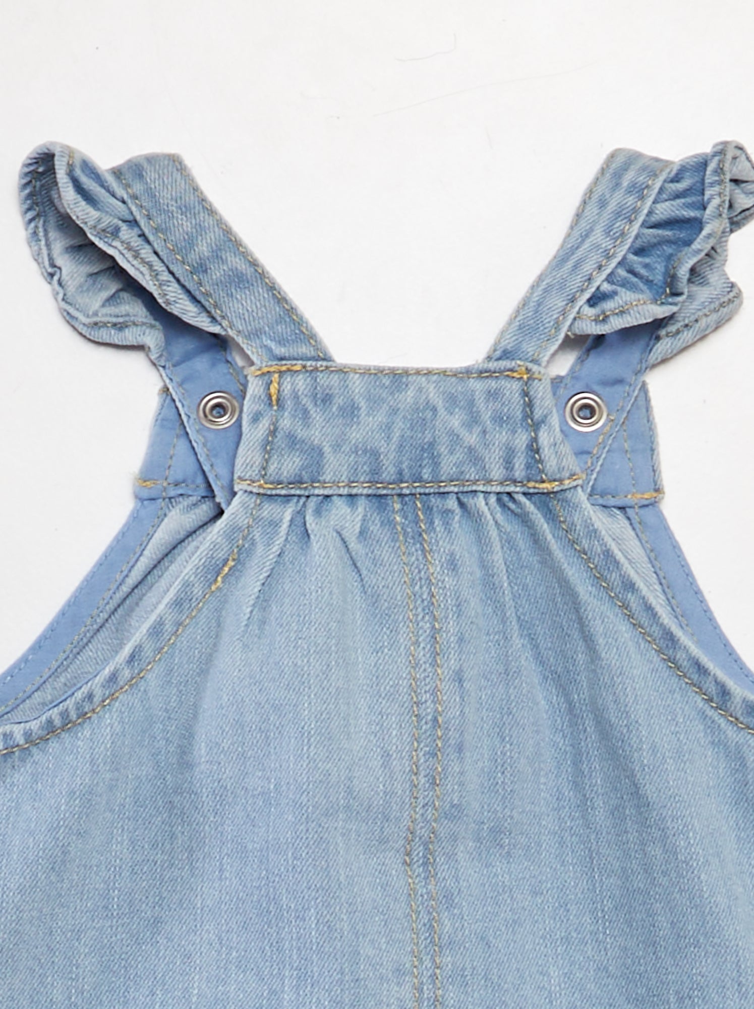 Robe salopette en jean - BLEU