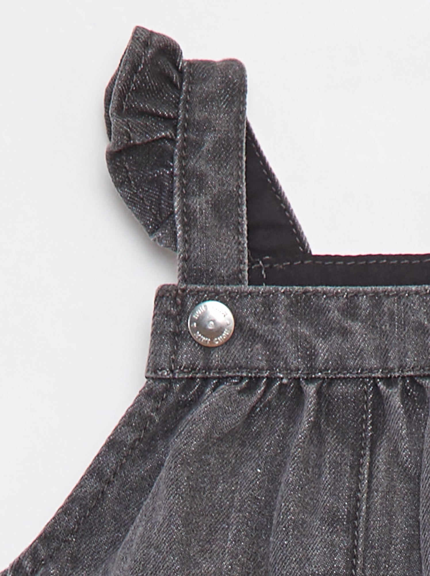 Robe salopette en jean - Noir